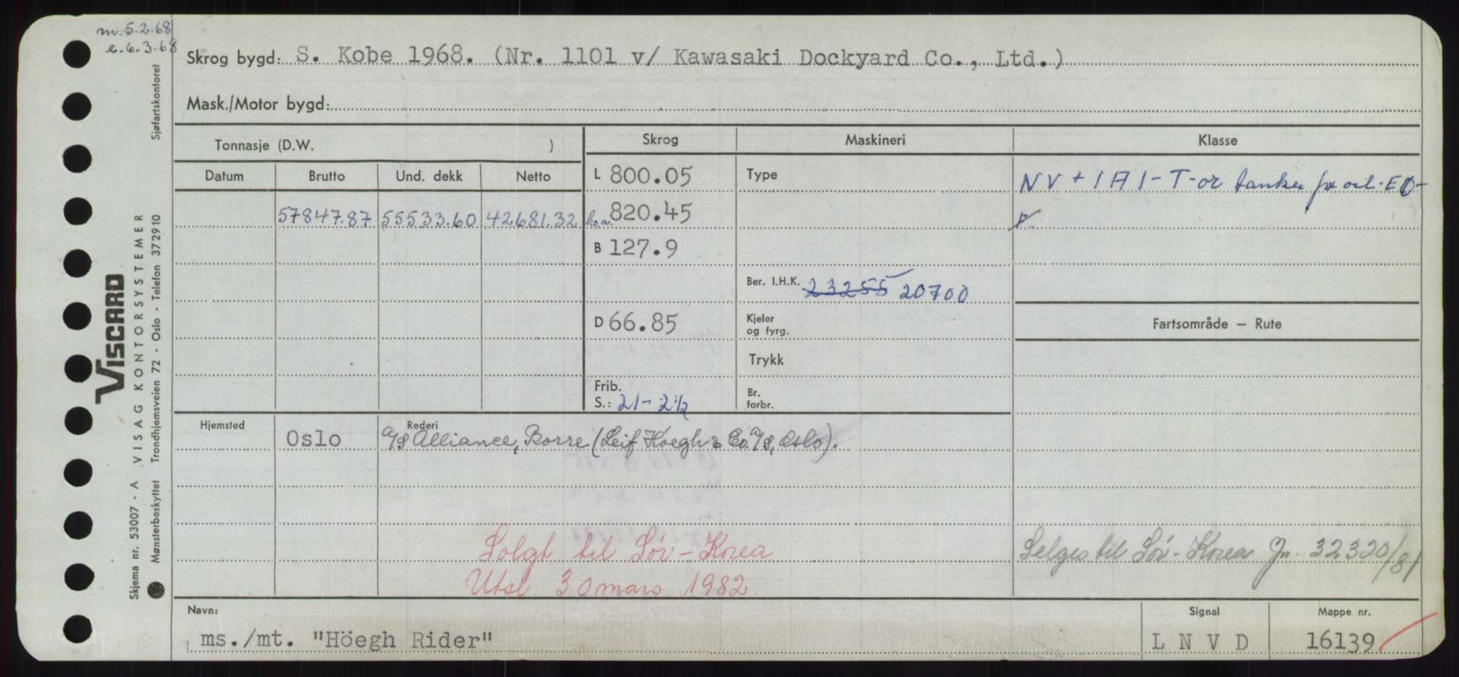 Sjøfartsdirektoratet med forløpere, Skipsmålingen, AV/RA-S-1627/H/Hd/L0017: Fartøy, Holi-Hå, p. 429