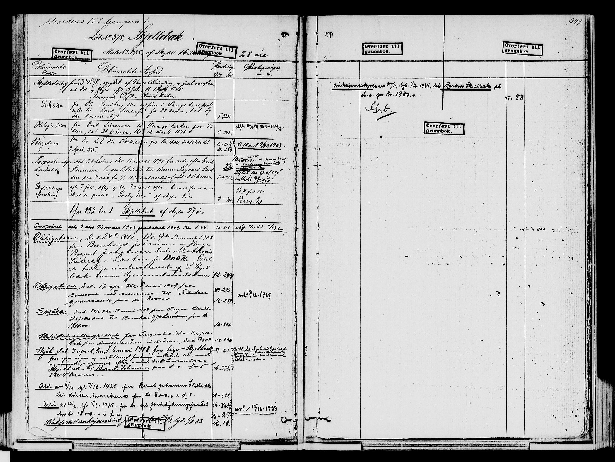 Nord-Hedmark sorenskriveri, SAH/TING-012/H/Ha/Had/Hade/L0001B: Mortgage register no. 4.1b, 1871-1940, p. 349