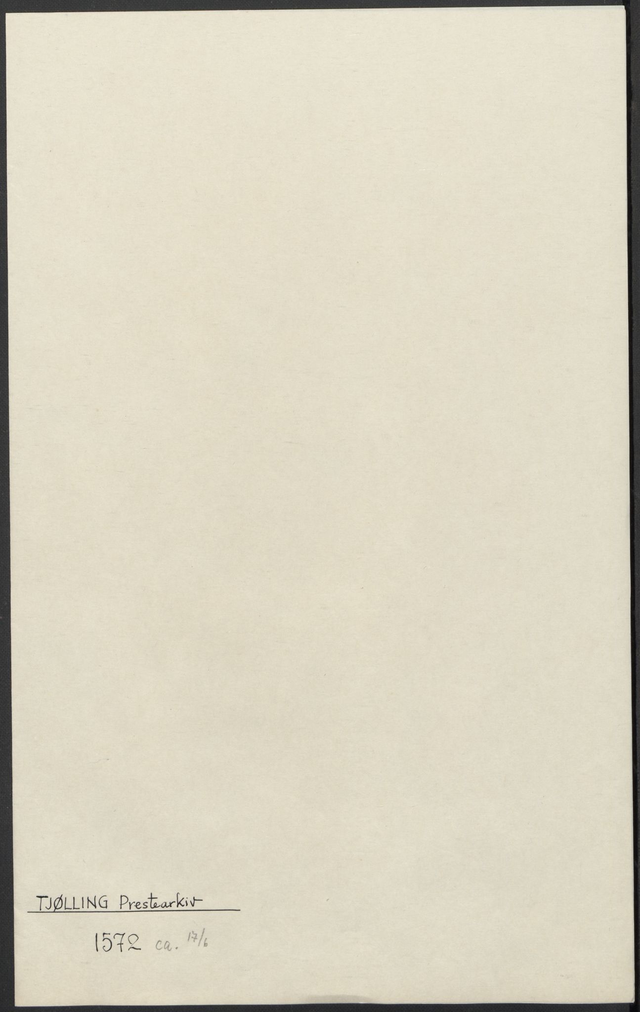 Riksarkivets diplomsamling, AV/RA-EA-5965/F15/L0025: Prestearkiv - Vestfold, 1572-1782, p. 13