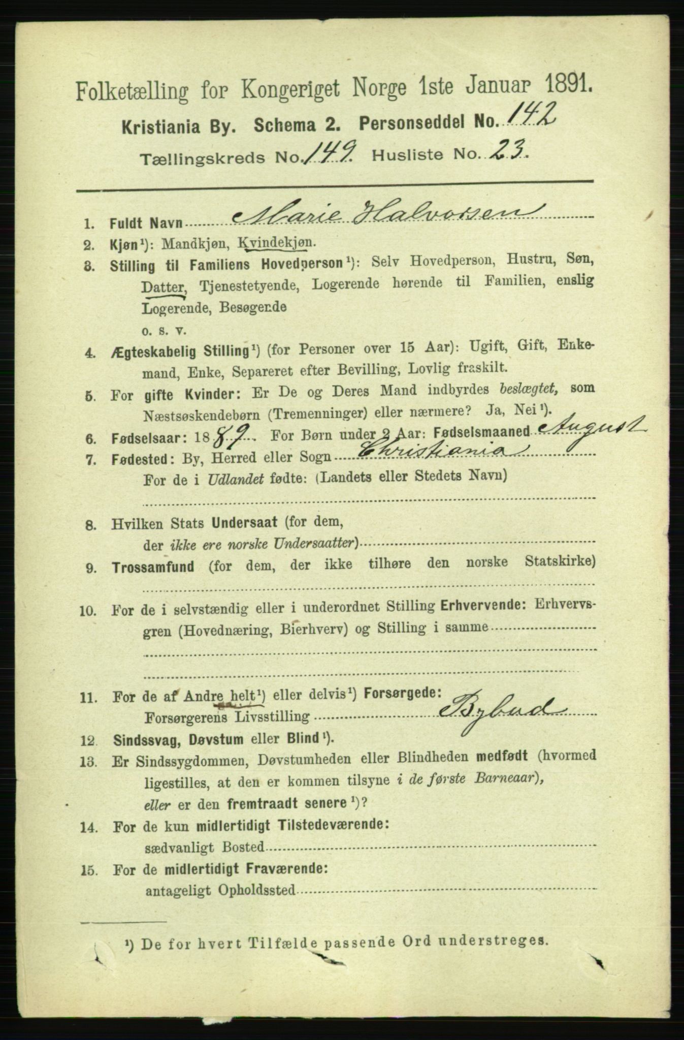 RA, 1891 census for 0301 Kristiania, 1891, p. 83751