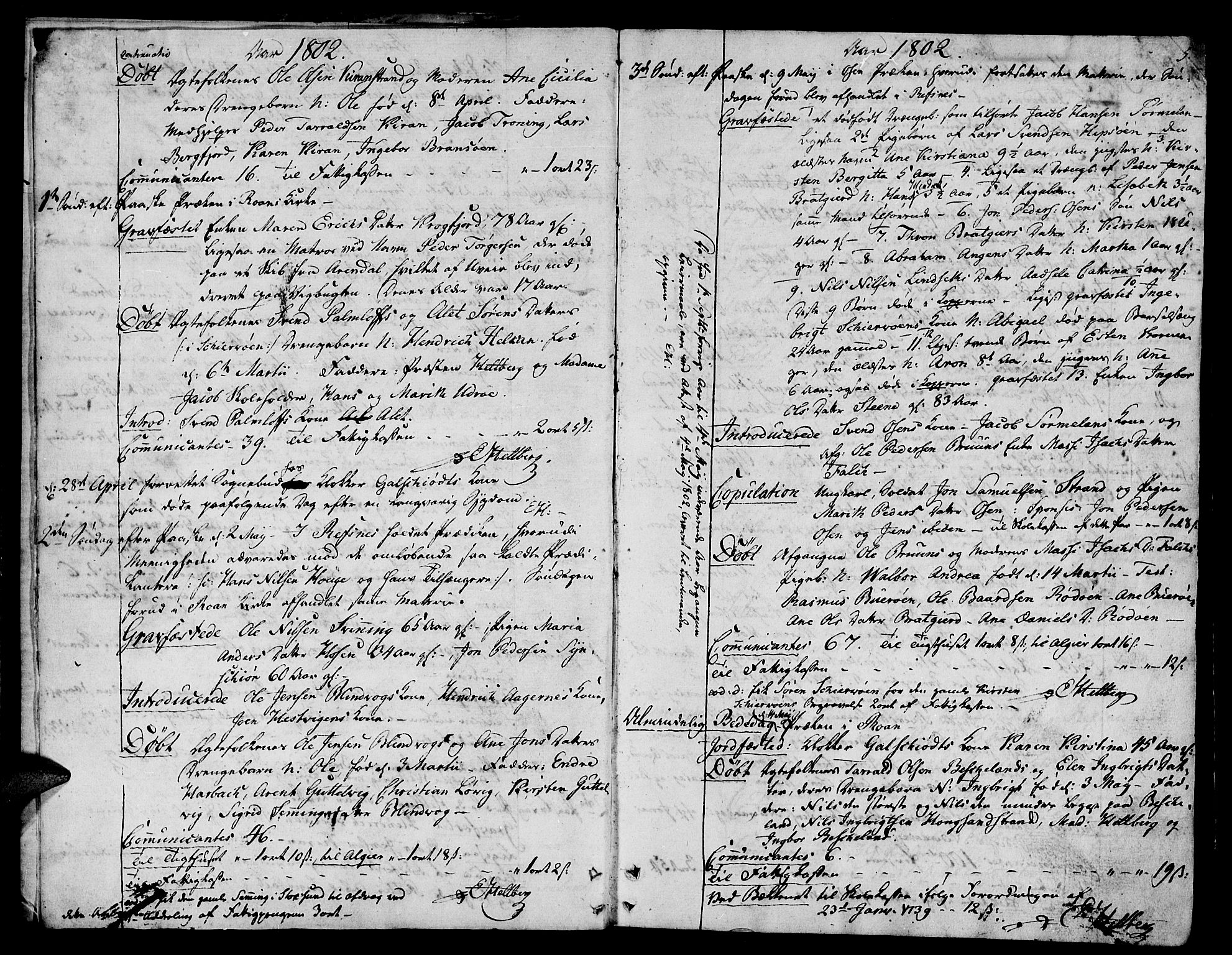 Ministerialprotokoller, klokkerbøker og fødselsregistre - Sør-Trøndelag, SAT/A-1456/657/L0701: Parish register (official) no. 657A02, 1802-1831, p. 3