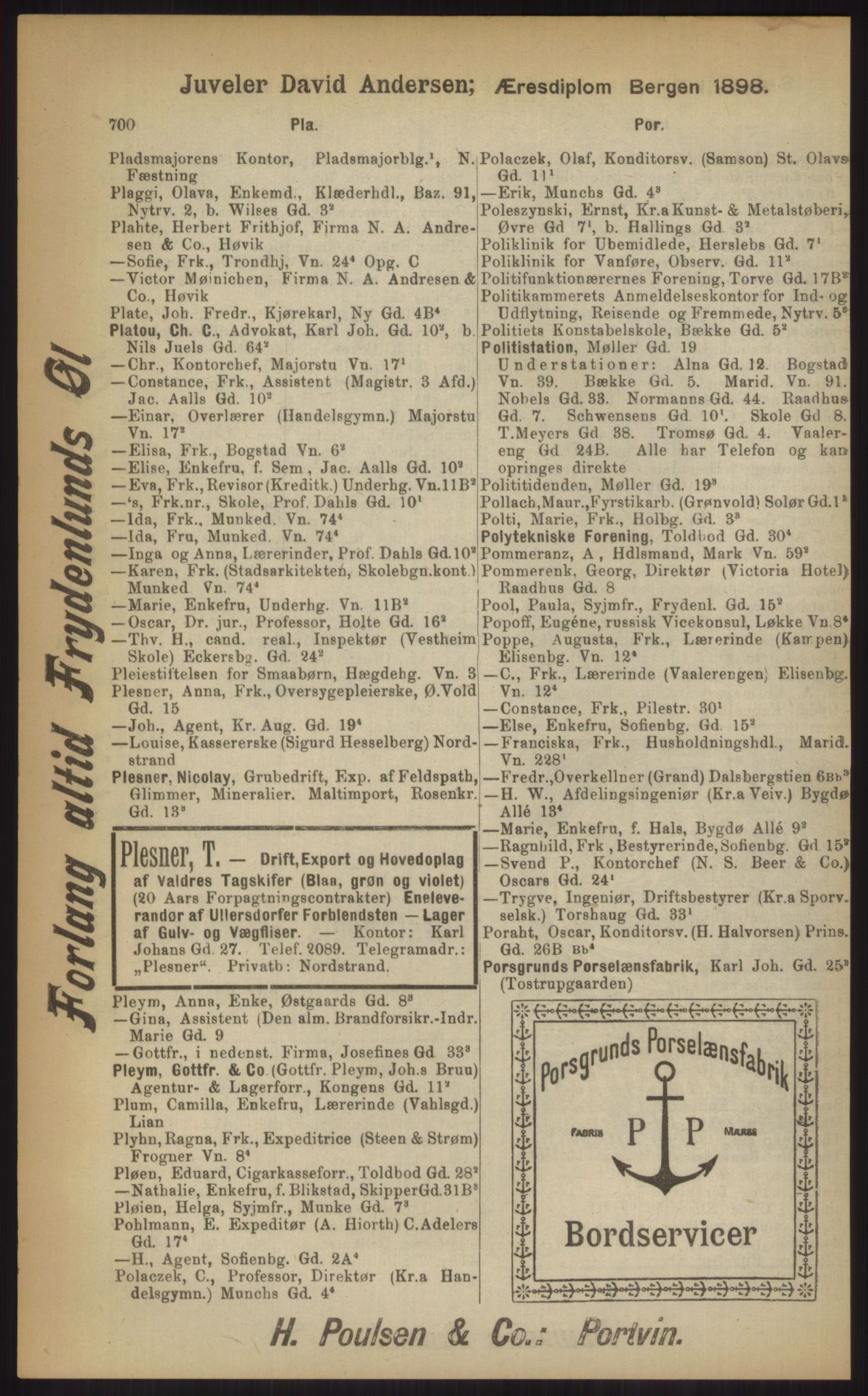 Kristiania/Oslo adressebok, PUBL/-, 1903, p. 700