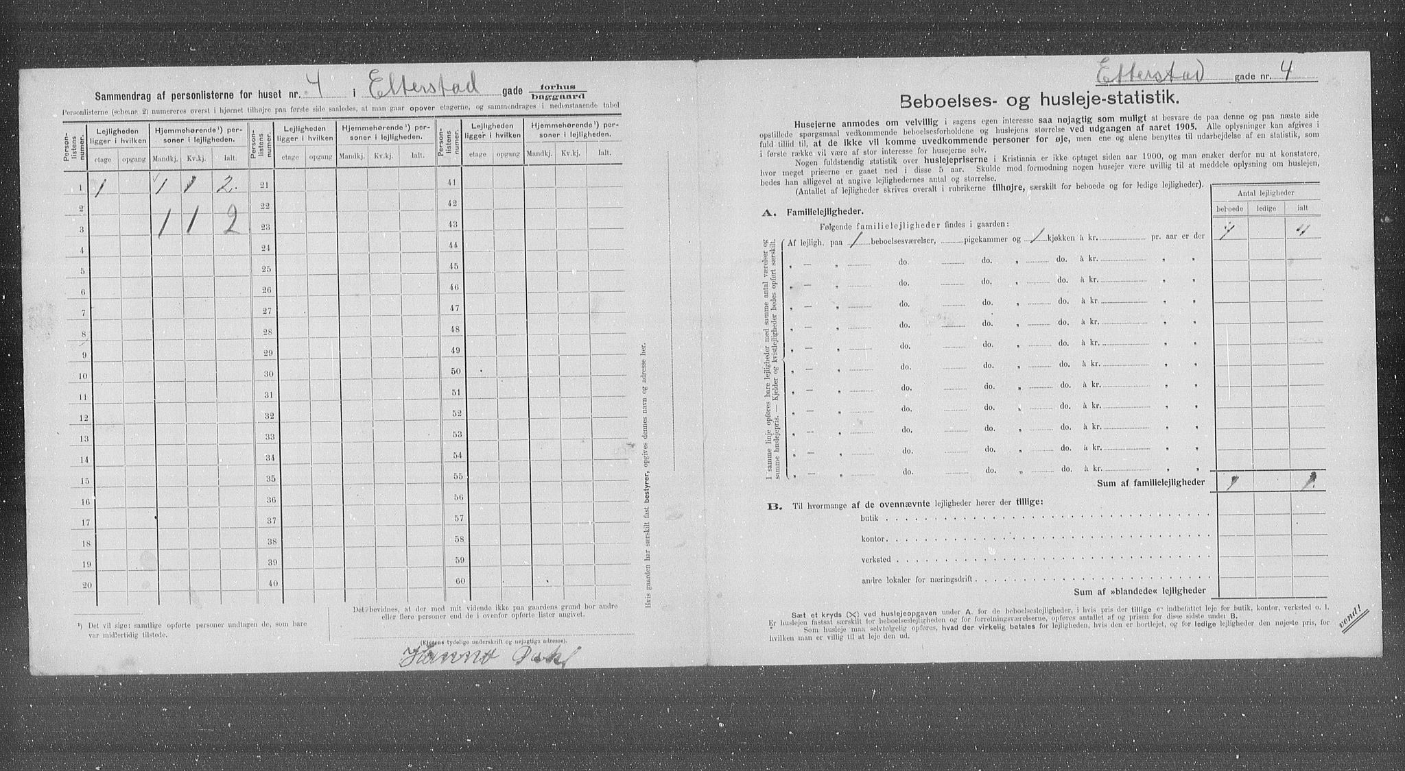 OBA, Municipal Census 1905 for Kristiania, 1905, p. 11569