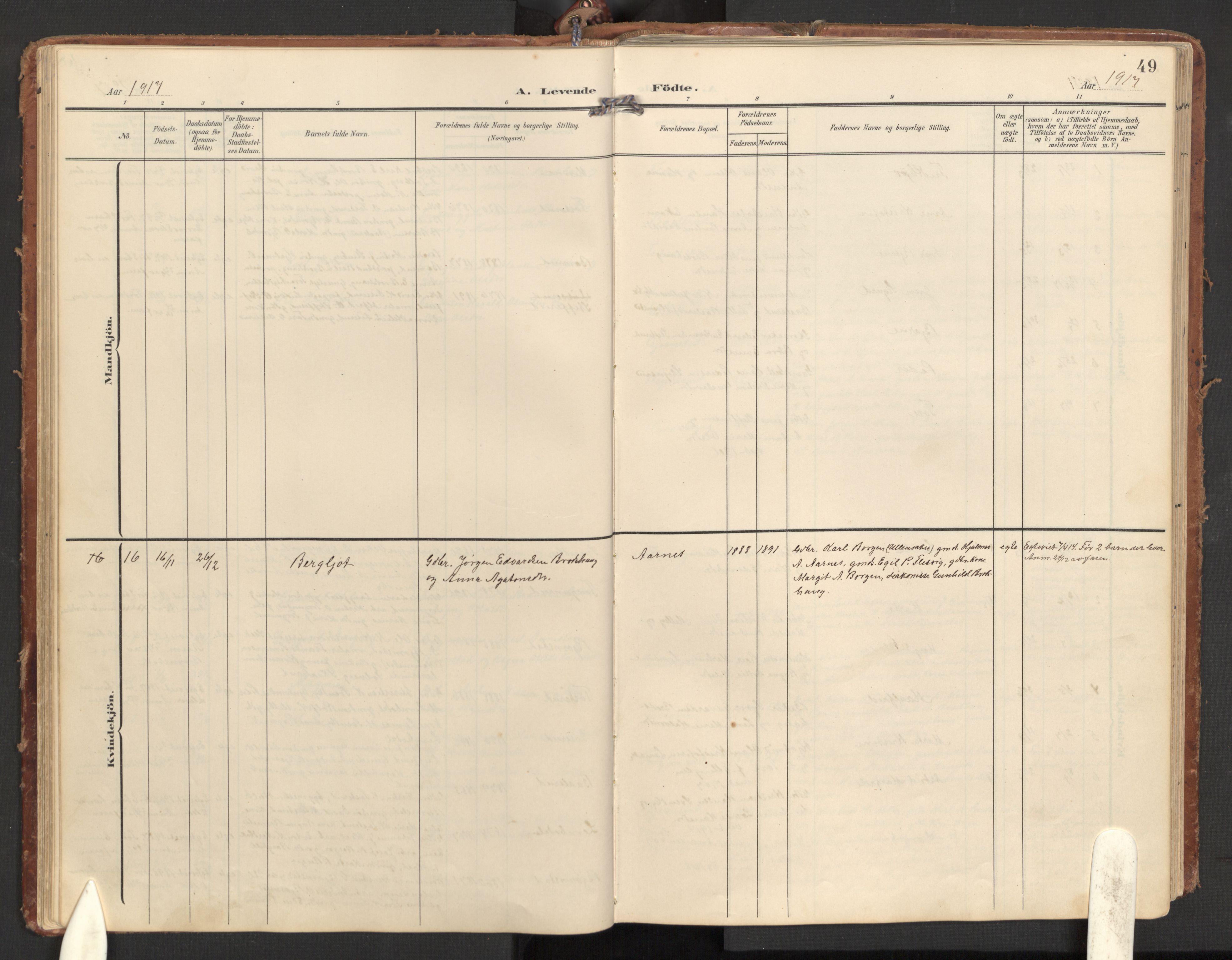 Hurdal prestekontor Kirkebøker, AV/SAO-A-10889/G/Gb/L0001: Parish register (copy) no. II 1, 1902-1939, p. 49