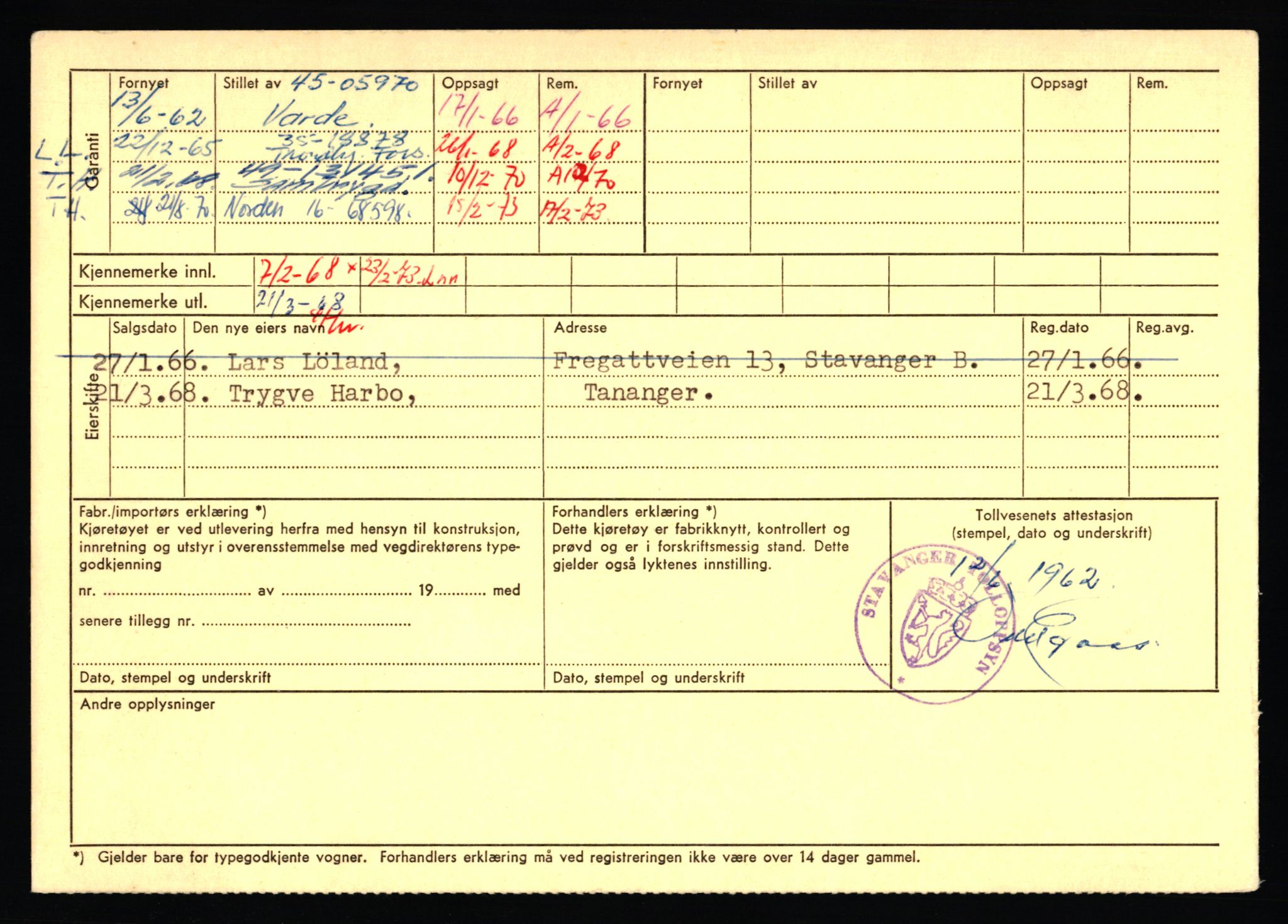 Stavanger trafikkstasjon, AV/SAST-A-101942/0/F/L0071: L-80500 - L-82199, 1930-1971, p. 1908