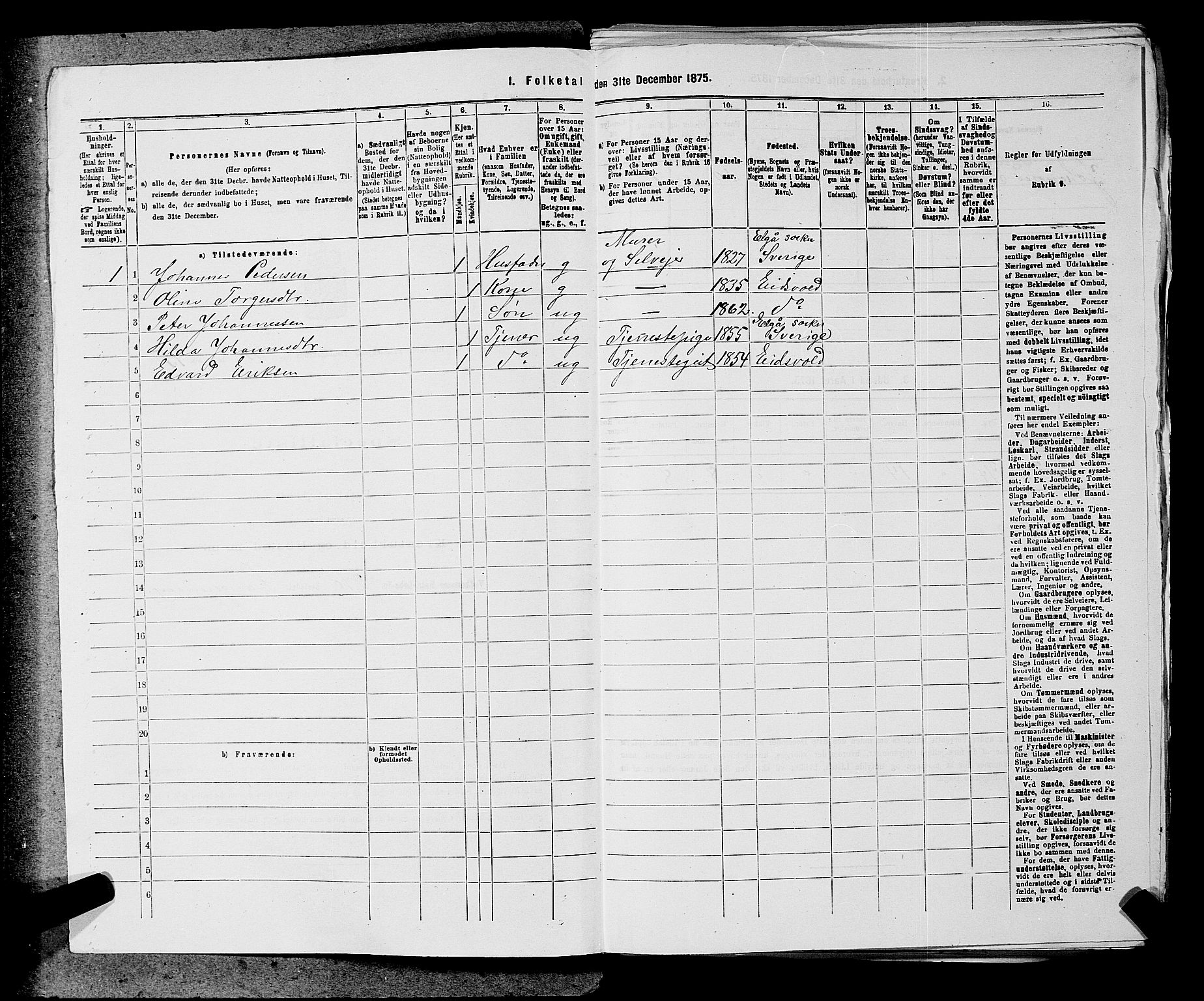 RA, 1875 census for 0237P Eidsvoll, 1875, p. 1673