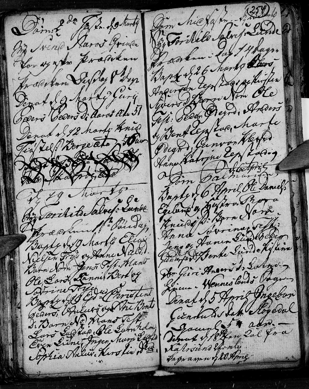 Søgne sokneprestkontor, AV/SAK-1111-0037/F/Fb/Fbb/L0001: Parish register (copy) no. B 1, 1779-1802, p. 254