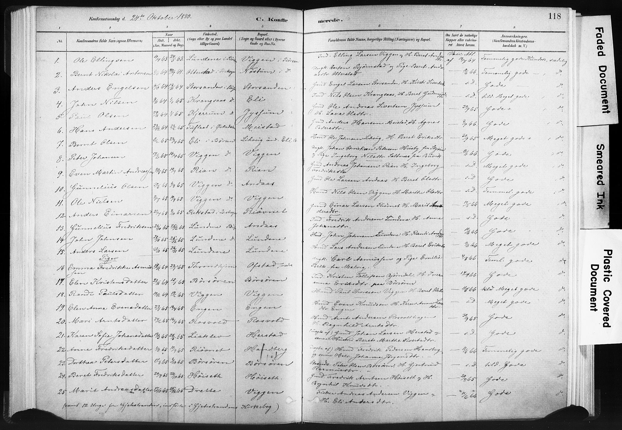 Ministerialprotokoller, klokkerbøker og fødselsregistre - Sør-Trøndelag, SAT/A-1456/665/L0773: Parish register (official) no. 665A08, 1879-1905, p. 118