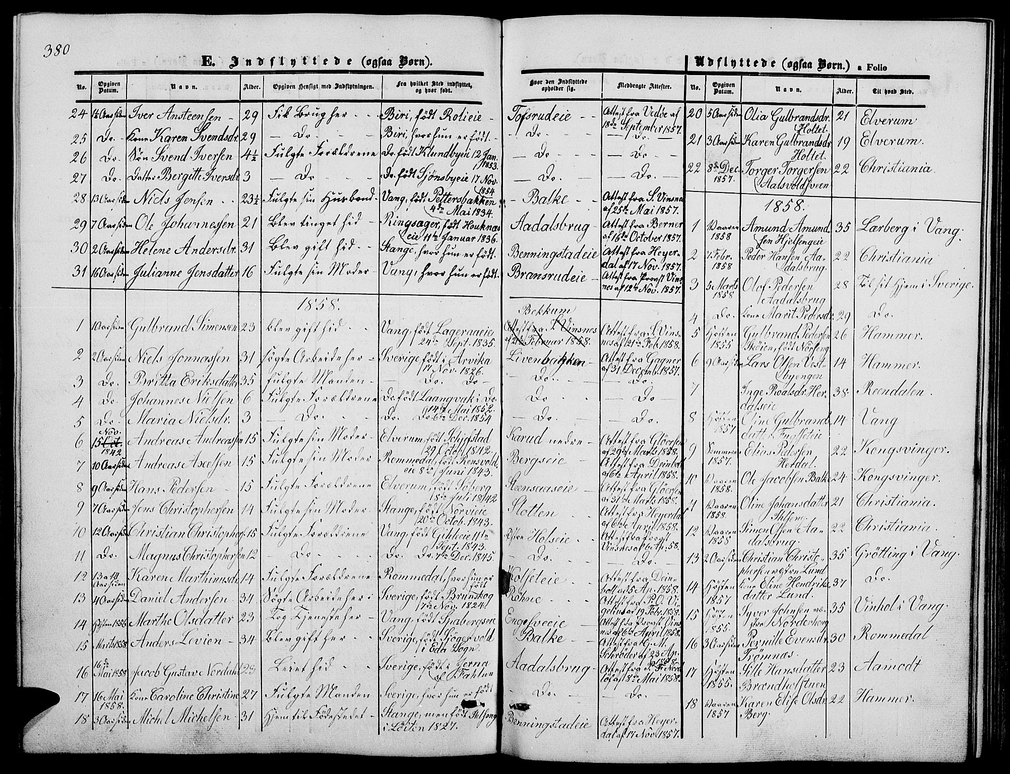 Løten prestekontor, AV/SAH-PREST-022/L/La/L0003: Parish register (copy) no. 3, 1850-1862, p. 380