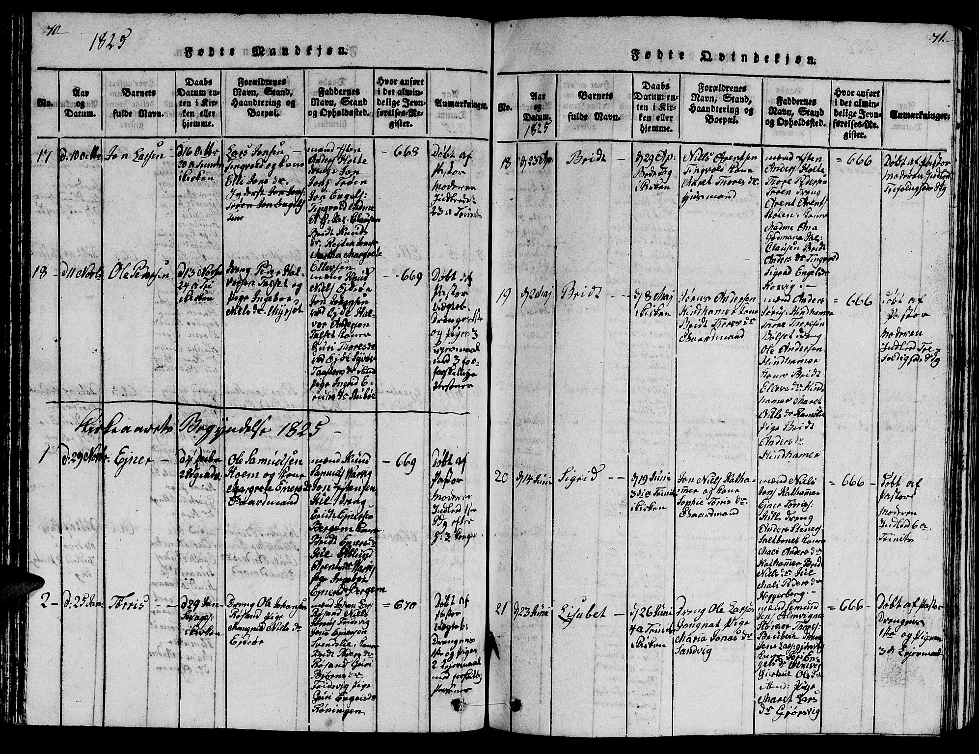 Ministerialprotokoller, klokkerbøker og fødselsregistre - Møre og Romsdal, AV/SAT-A-1454/586/L0990: Parish register (copy) no. 586C01, 1819-1837, p. 70-71