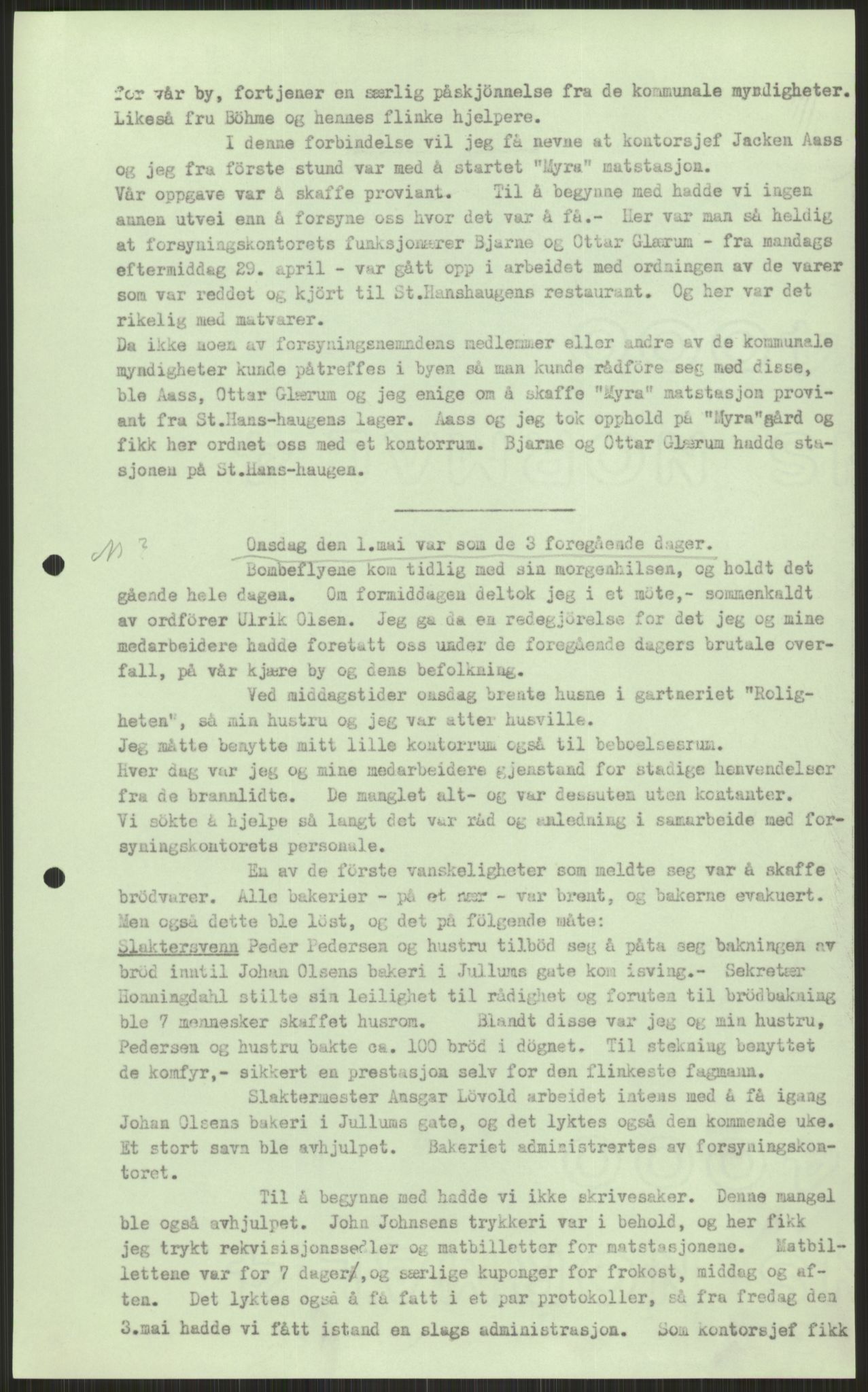 Forsvaret, Forsvarets krigshistoriske avdeling, AV/RA-RAFA-2017/Y/Ya/L0015: II-C-11-31 - Fylkesmenn.  Rapporter om krigsbegivenhetene 1940., 1940, p. 661