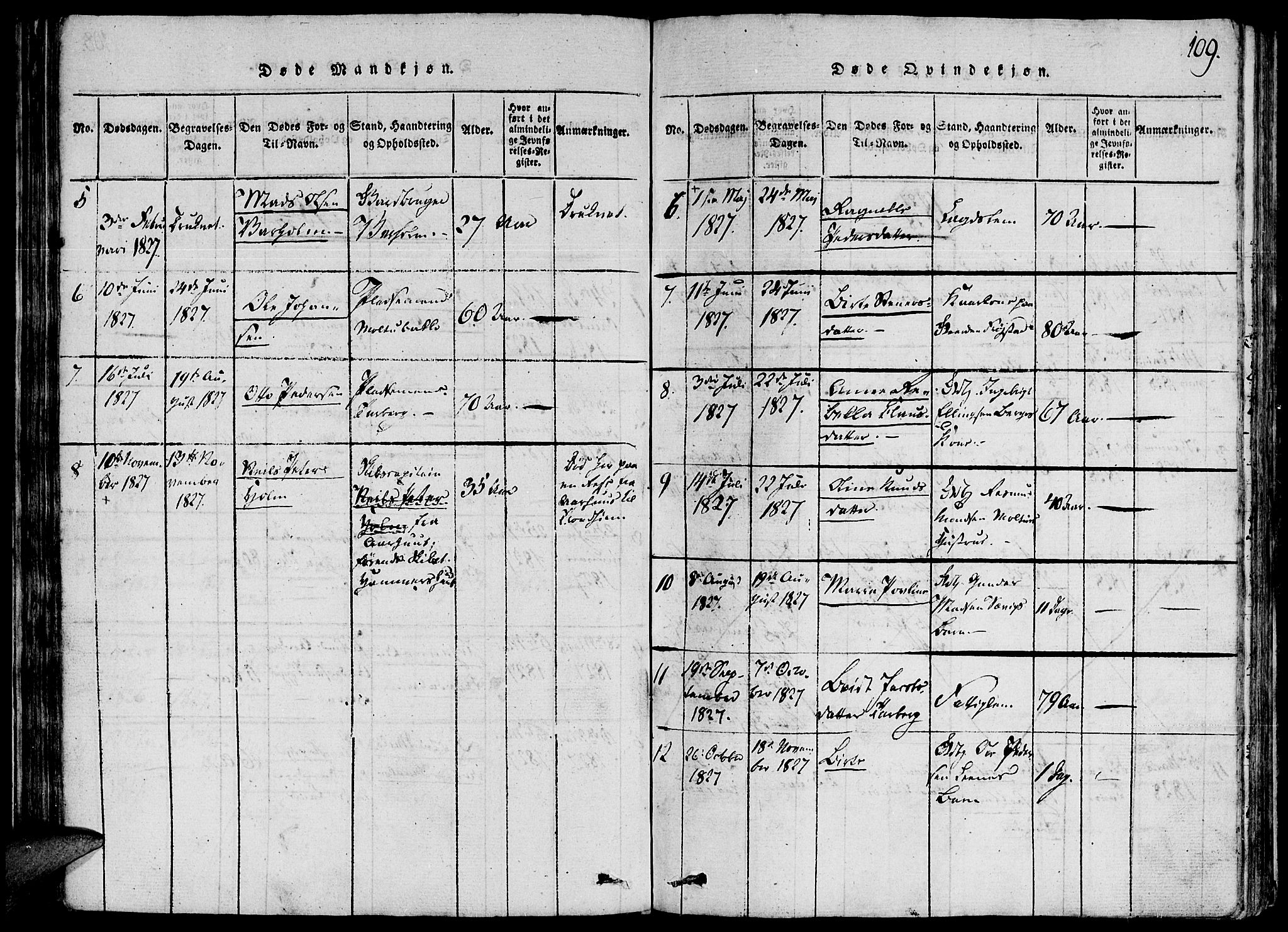 Ministerialprotokoller, klokkerbøker og fødselsregistre - Møre og Romsdal, AV/SAT-A-1454/507/L0069: Parish register (official) no. 507A04, 1816-1841, p. 109