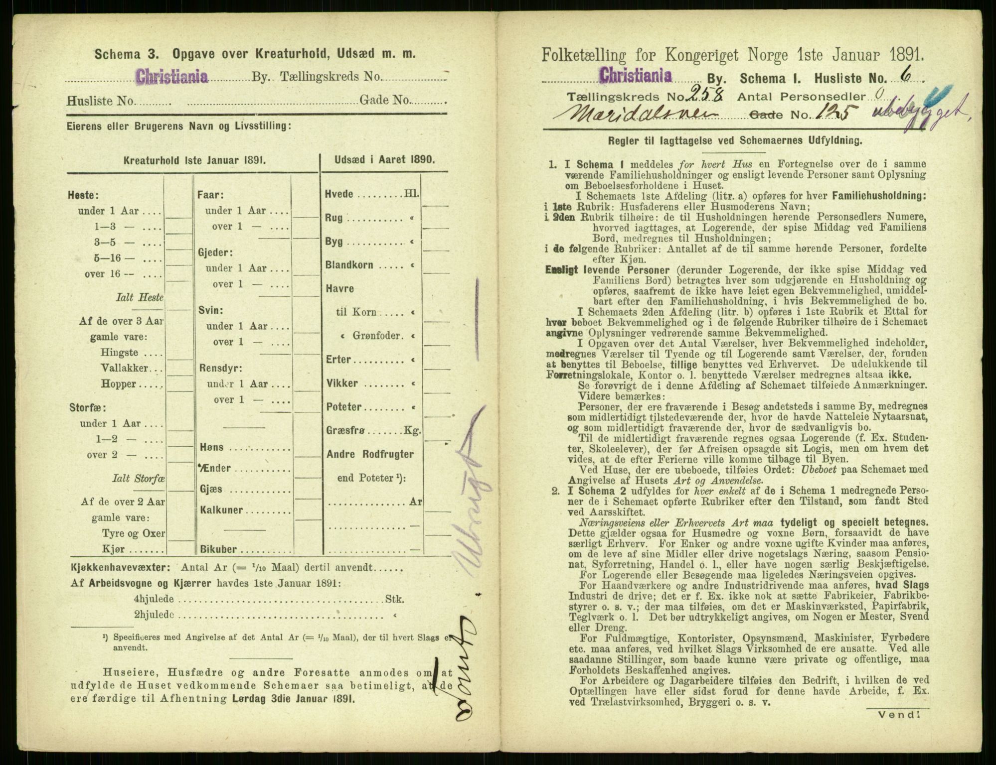 RA, 1891 census for 0301 Kristiania, 1891, p. 157086