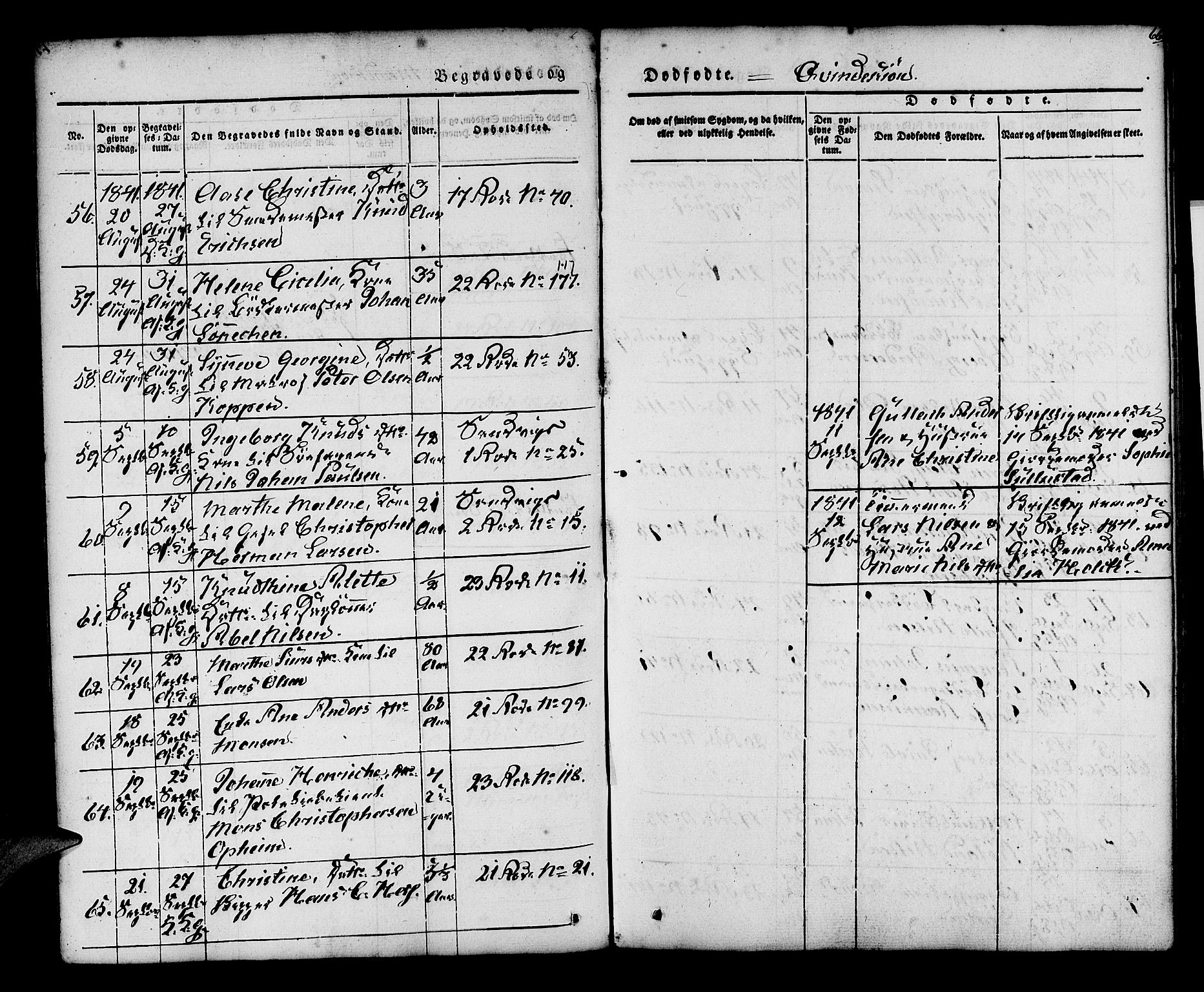 Korskirken sokneprestembete, AV/SAB-A-76101/H/Hab: Parish register (copy) no. E 1, 1837-1851, p. 66