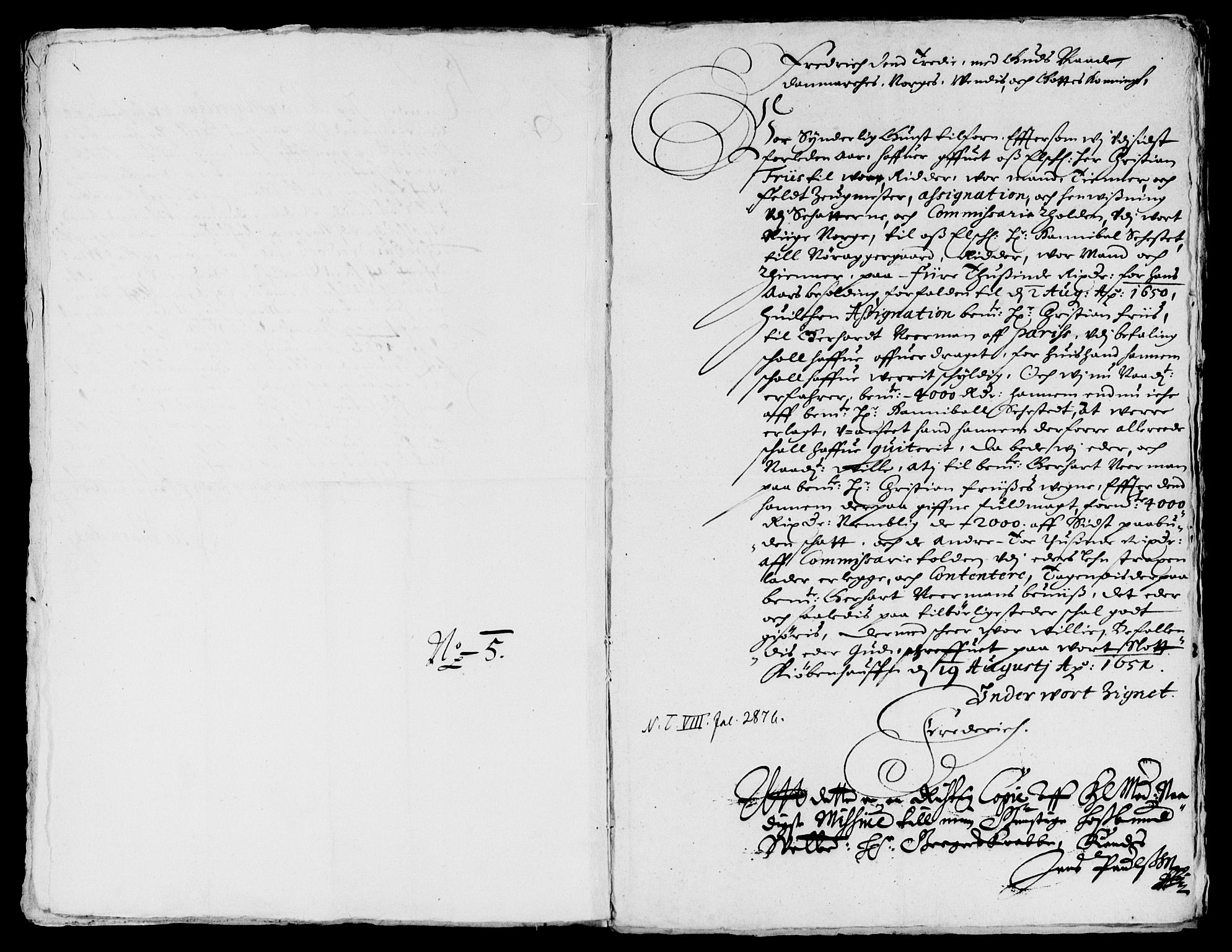 Rentekammeret inntil 1814, Reviderte regnskaper, Lensregnskaper, AV/RA-EA-5023/R/Rb/Rba/L0206: Akershus len, 1651-1652