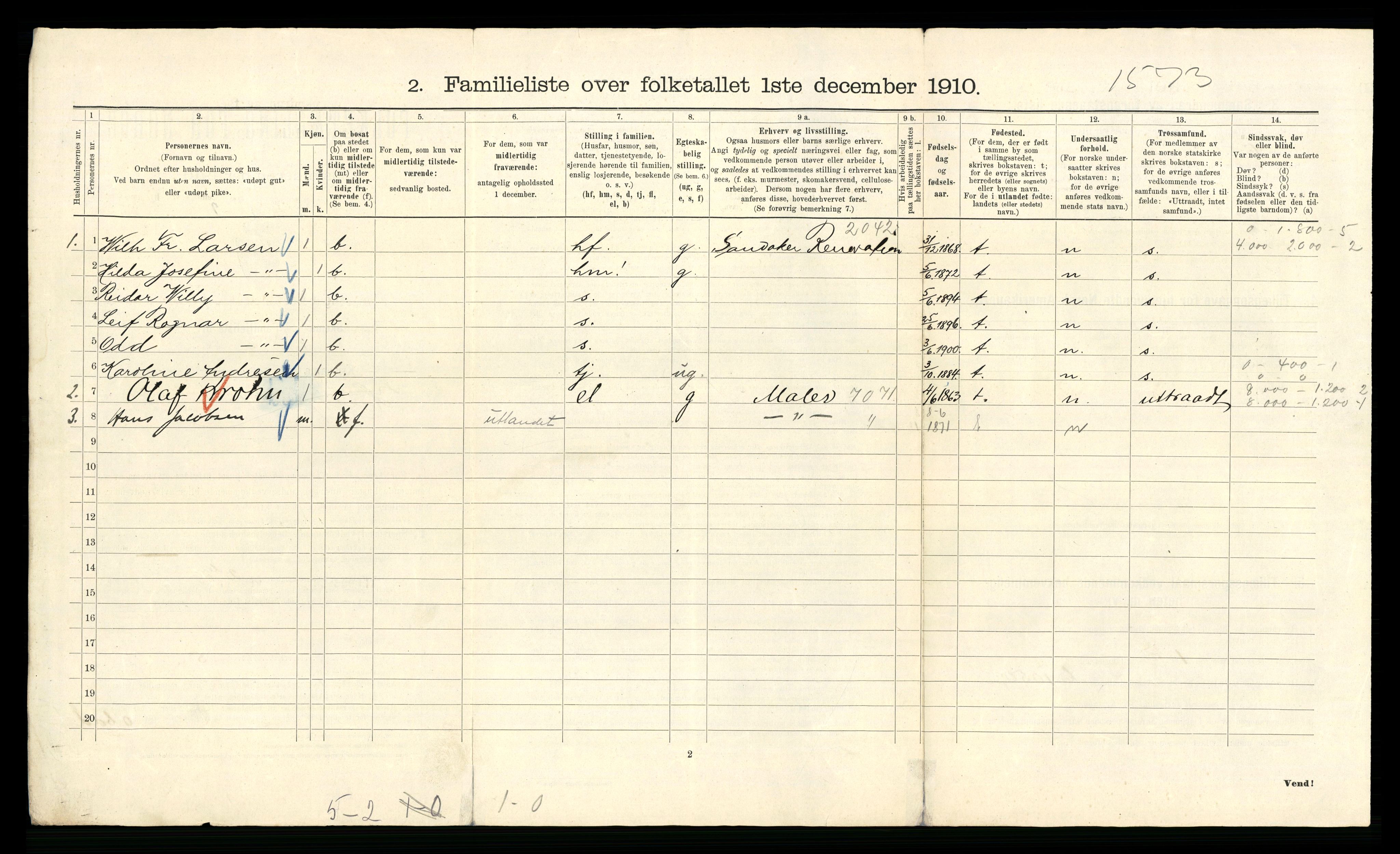 RA, 1910 census for Kristiania, 1910, p. 40652