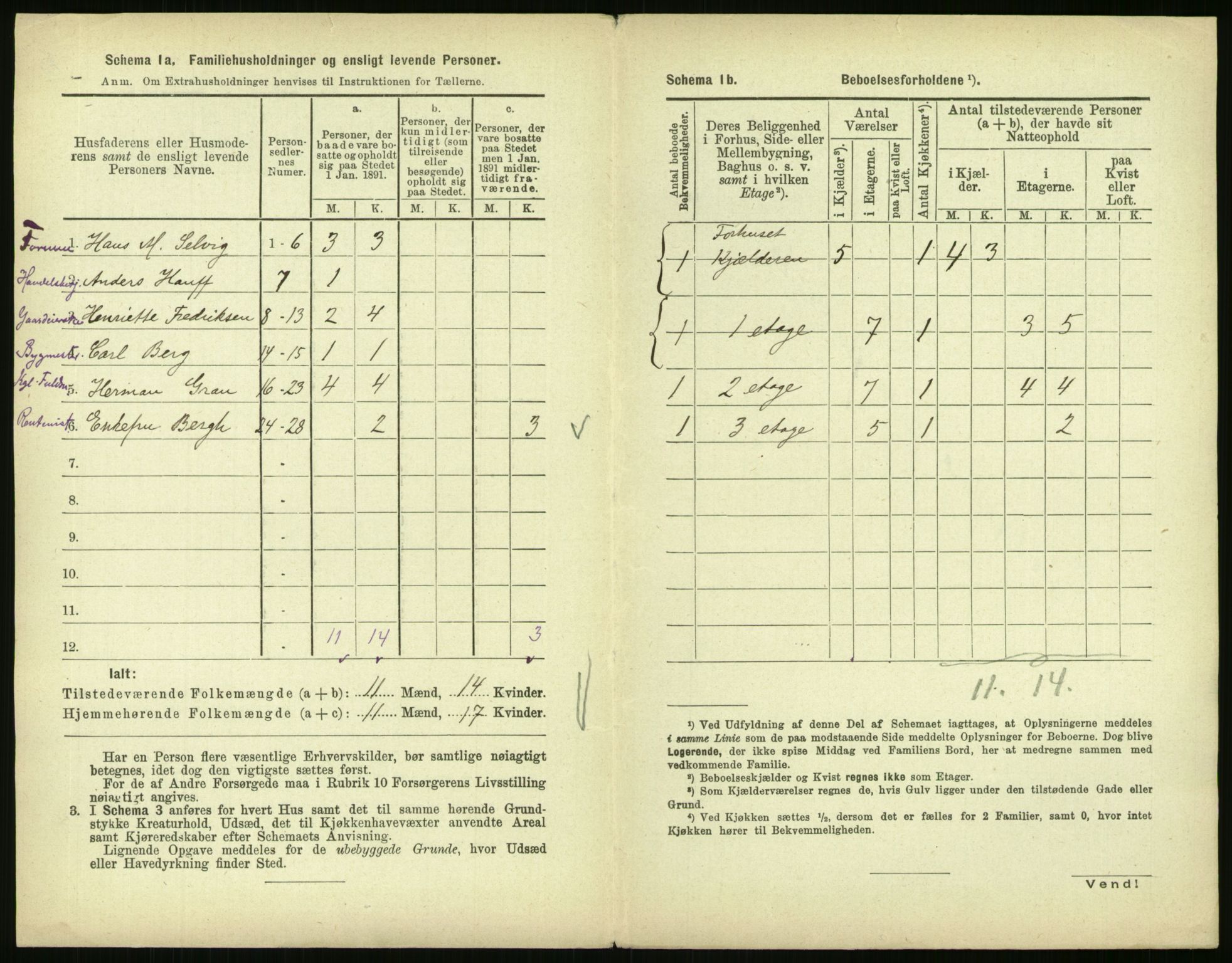 RA, 1891 census for 0301 Kristiania, 1891, p. 29556