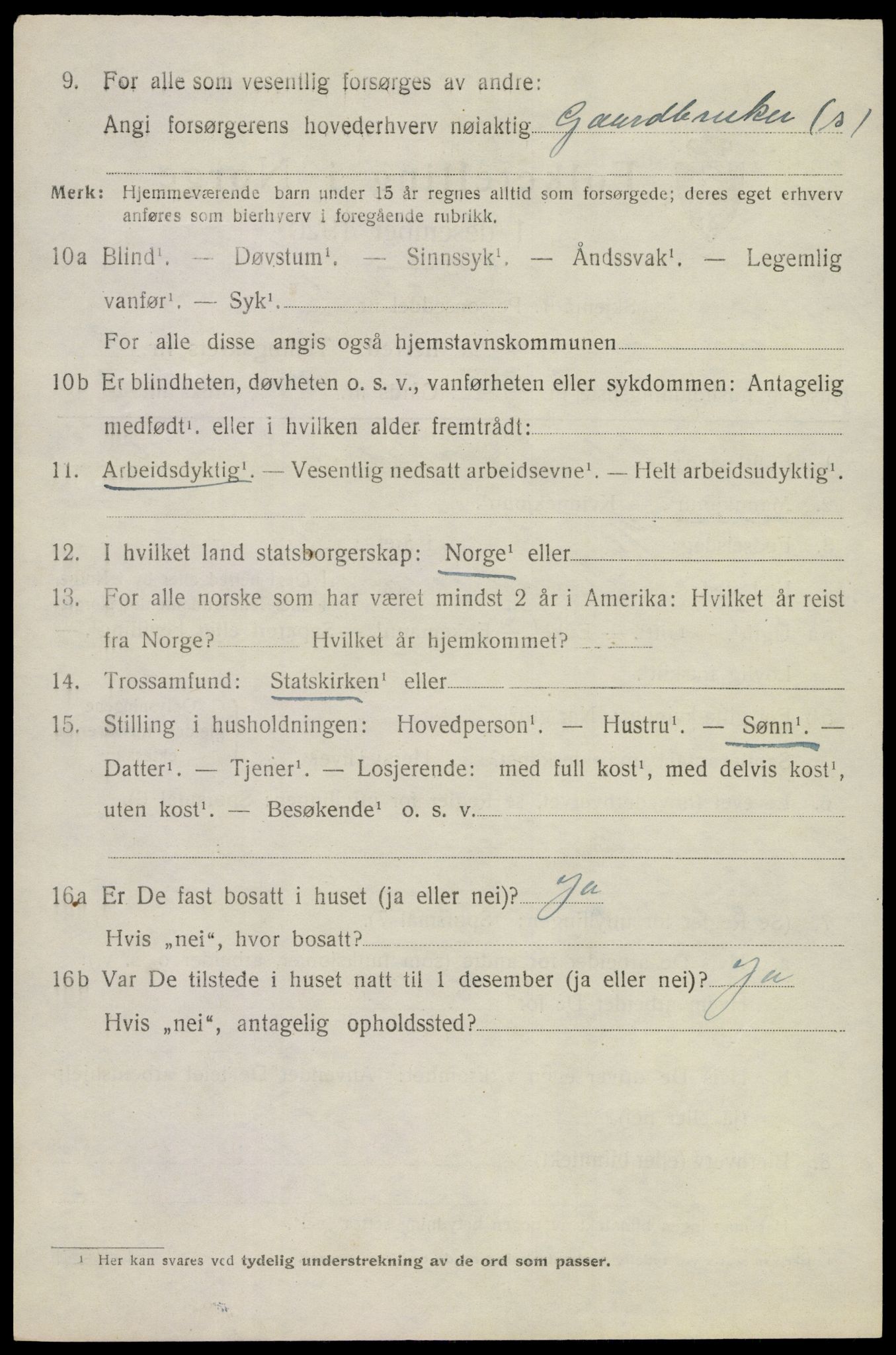 SAKO, 1920 census for Brunlanes, 1920, p. 8310