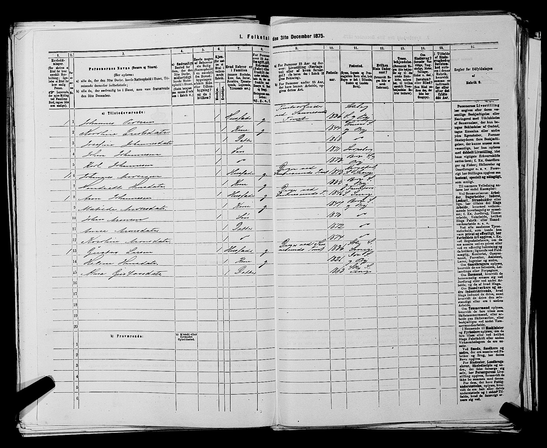RA, 1875 census for 0113P Borge, 1875, p. 788