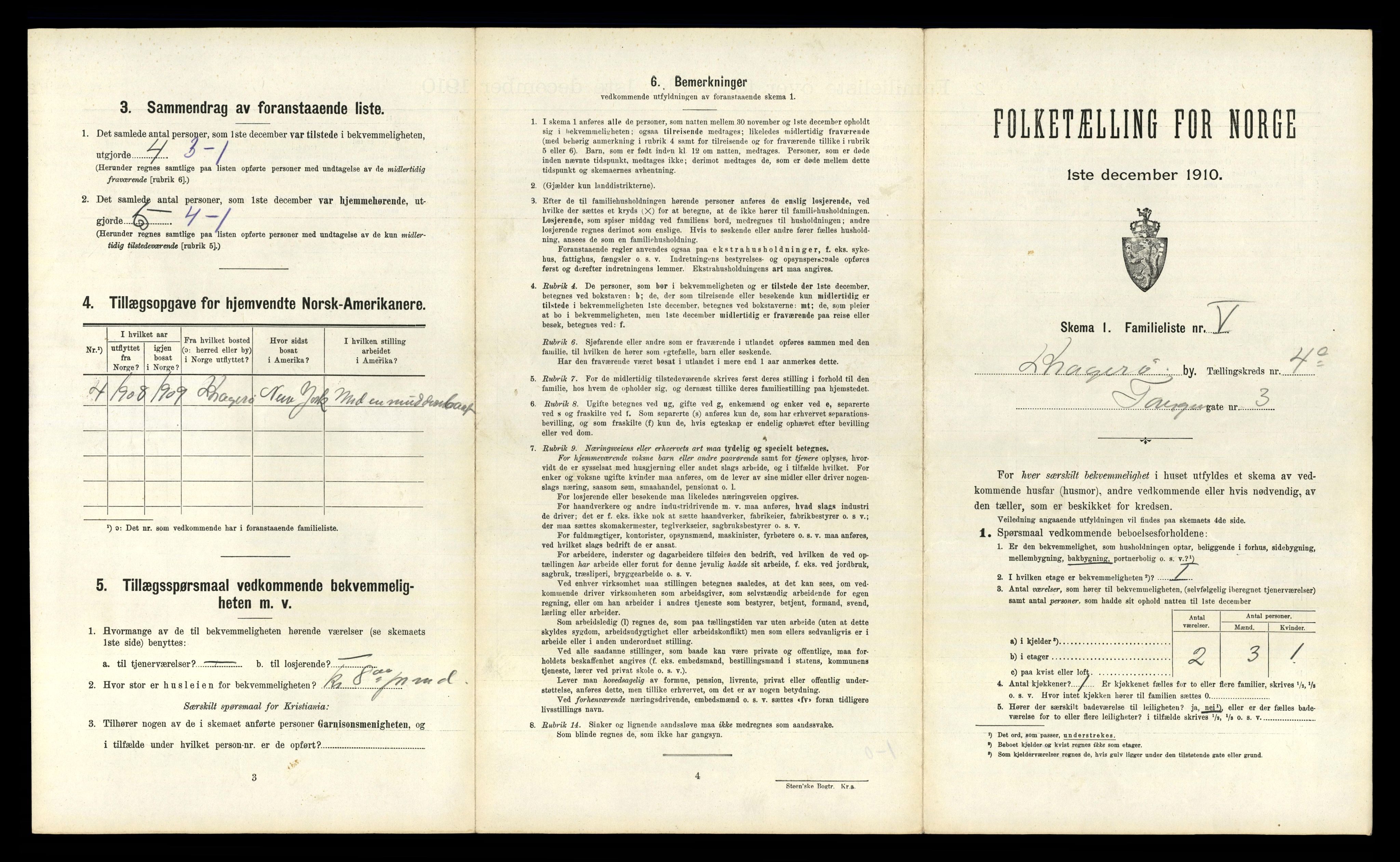 RA, 1910 census for Kragerø, 1910, p. 3958