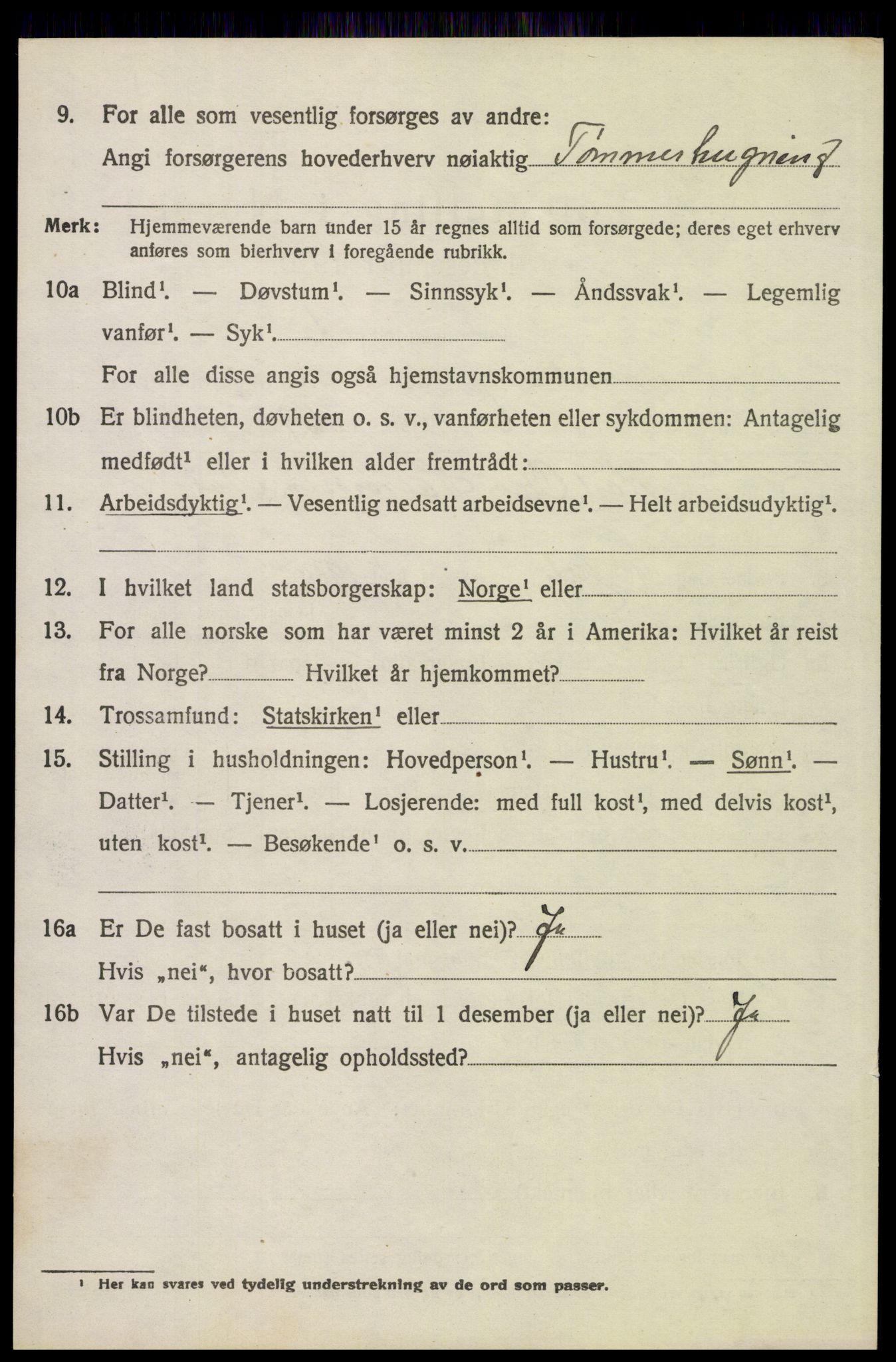 SAH, 1920 census for Trysil, 1920, p. 3554