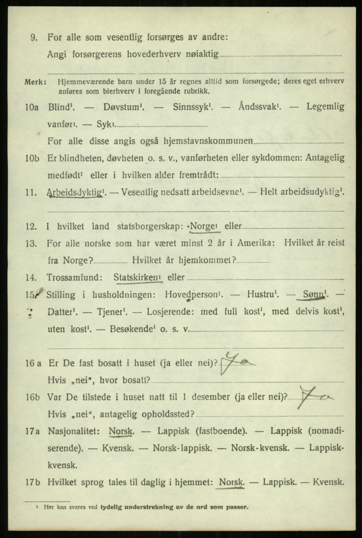 SATØ, 1920 census for Balsfjord, 1920, p. 8704