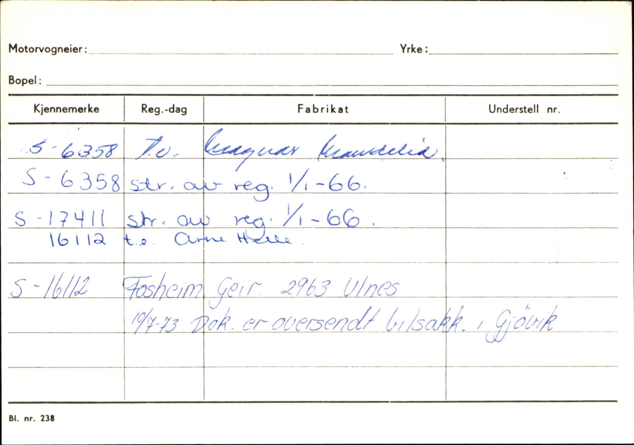 Statens vegvesen, Sogn og Fjordane vegkontor, AV/SAB-A-5301/4/F/L0132: Eigarregister Askvoll A-Å. Balestrand A-Å, 1945-1975, p. 320