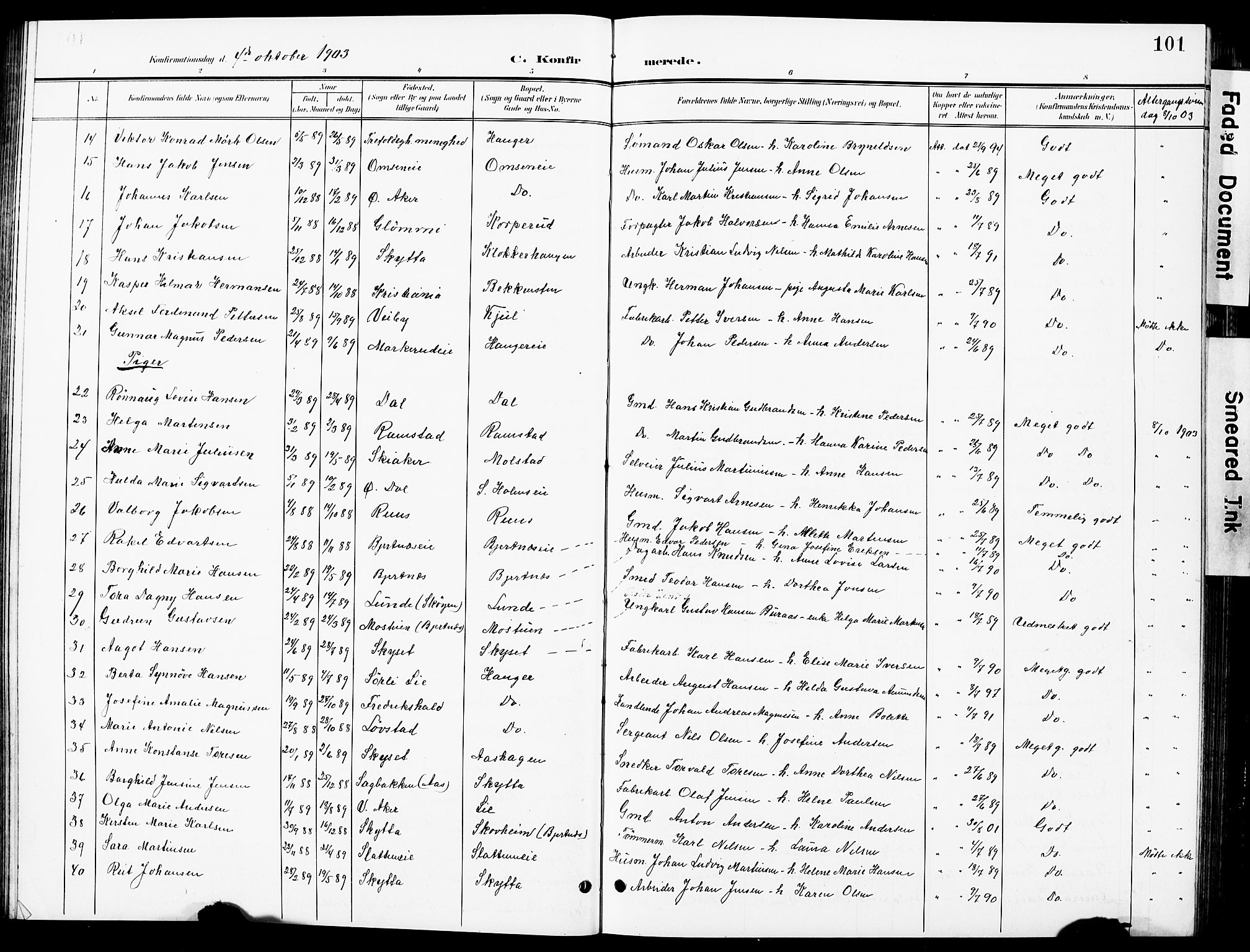 Nittedal prestekontor Kirkebøker, SAO/A-10365a/G/Ga/L0003: Parish register (copy) no. I 3, 1902-1929, p. 101