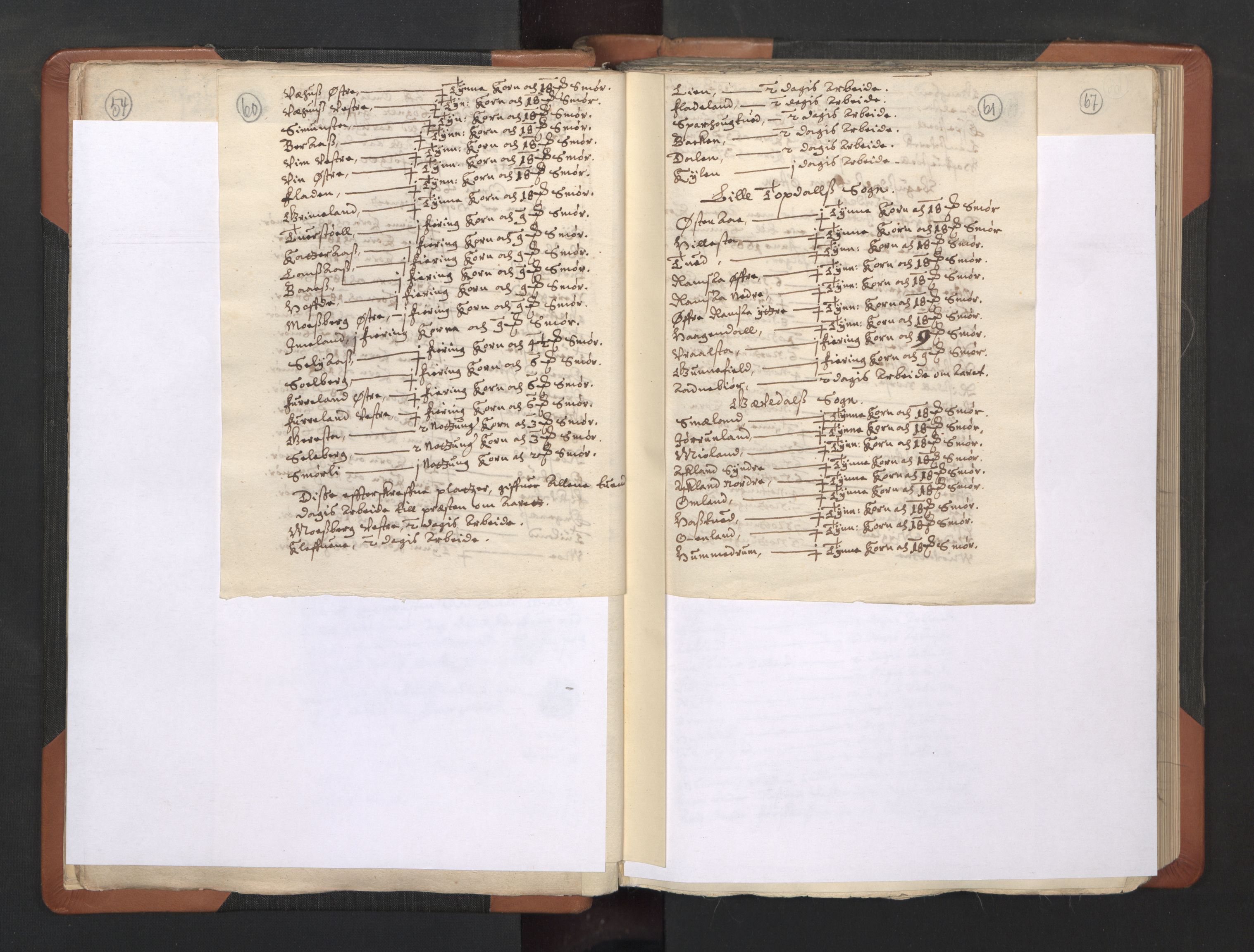 RA, Vicar's Census 1664-1666, no. 14: Råbyggelag deanery, 1664-1666, p. 60-61