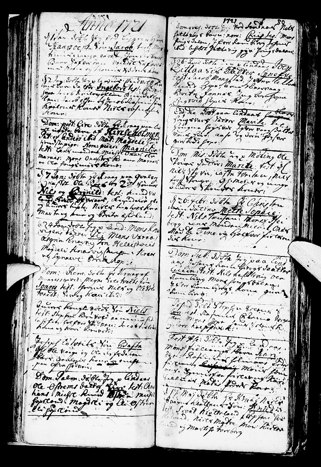 Lindås Sokneprestembete, SAB/A-76701/H/Haa: Parish register (official) no. A 1, 1699-1746, p. 80