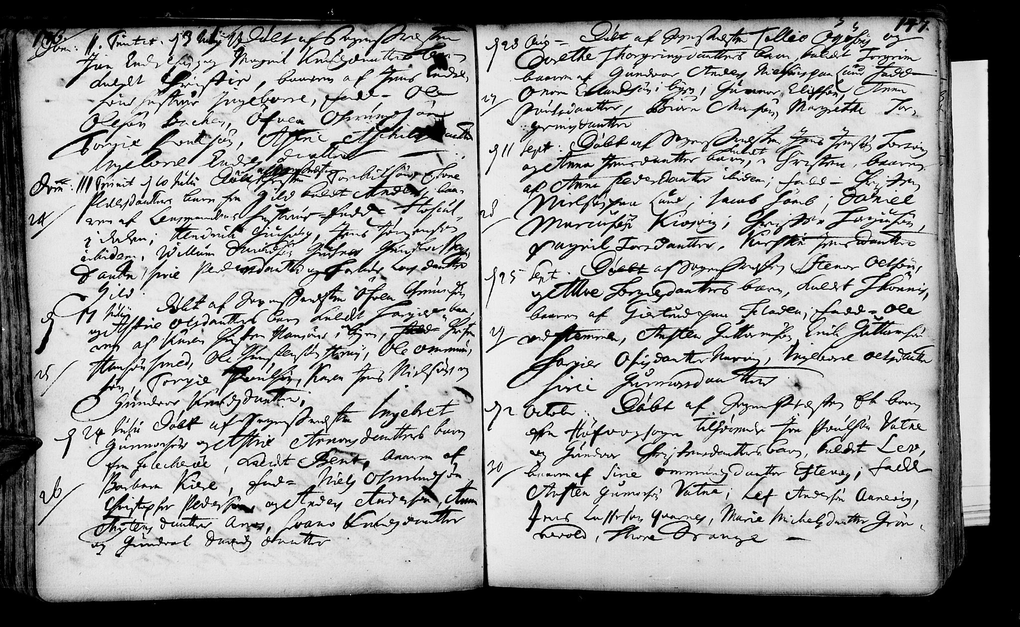 Oddernes sokneprestkontor, AV/SAK-1111-0033/F/Fa/Faa/L0001: Parish register (official) no. A 1, 1692-1718, p. 146-147