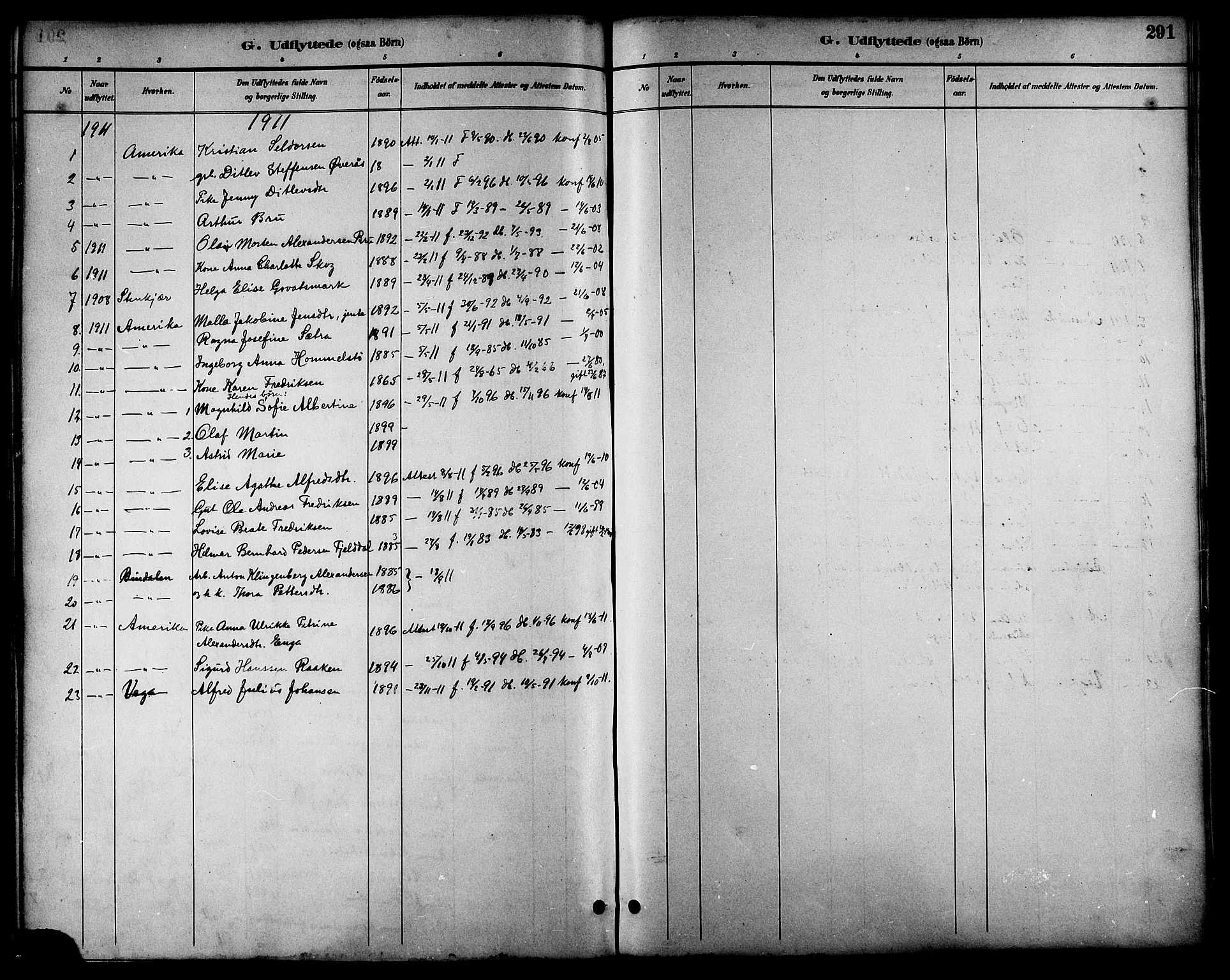 Ministerialprotokoller, klokkerbøker og fødselsregistre - Nordland, AV/SAT-A-1459/814/L0230: Parish register (copy) no. 814C03, 1884-1911, p. 291