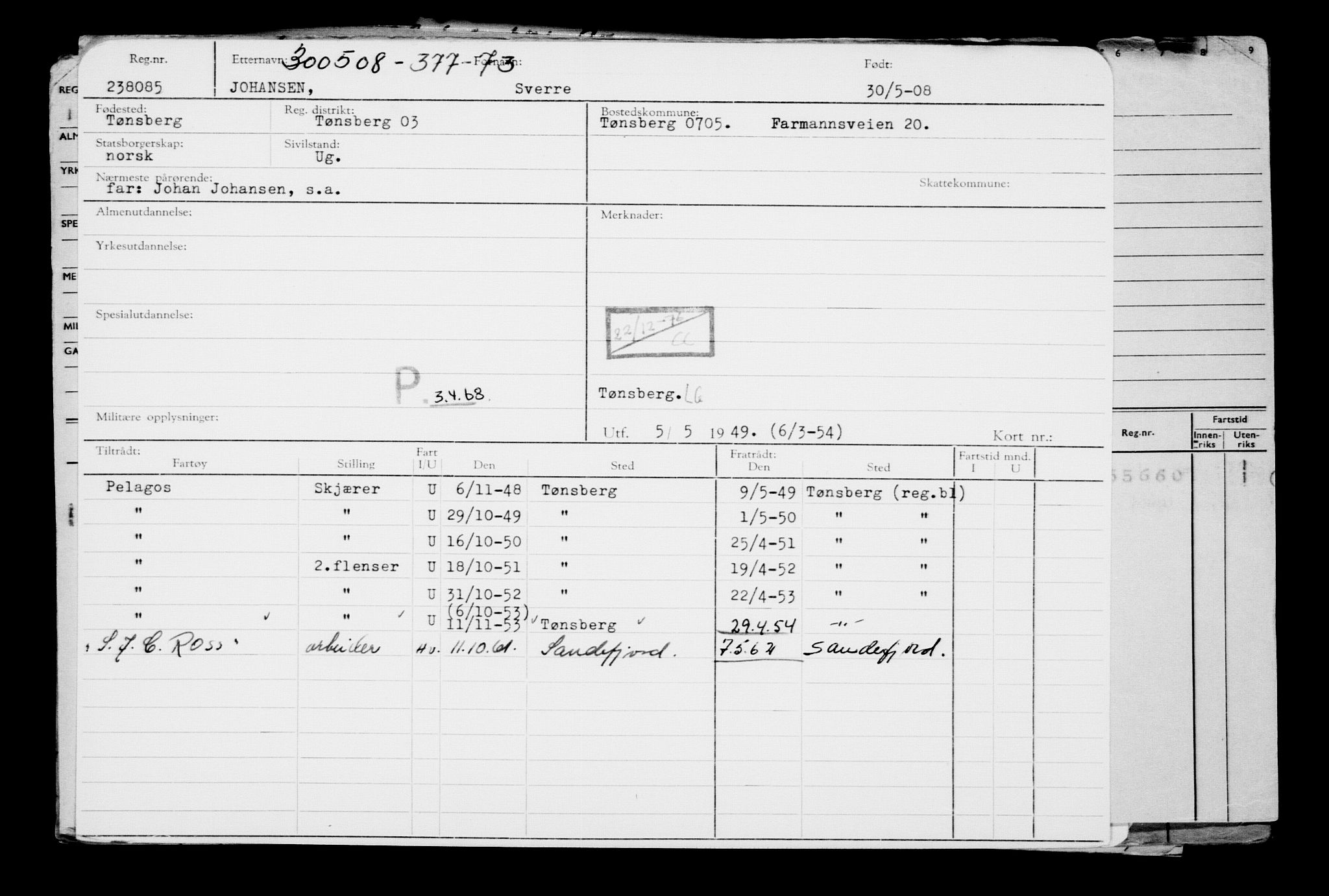 Direktoratet for sjømenn, AV/RA-S-3545/G/Gb/L0077: Hovedkort, 1908, p. 381