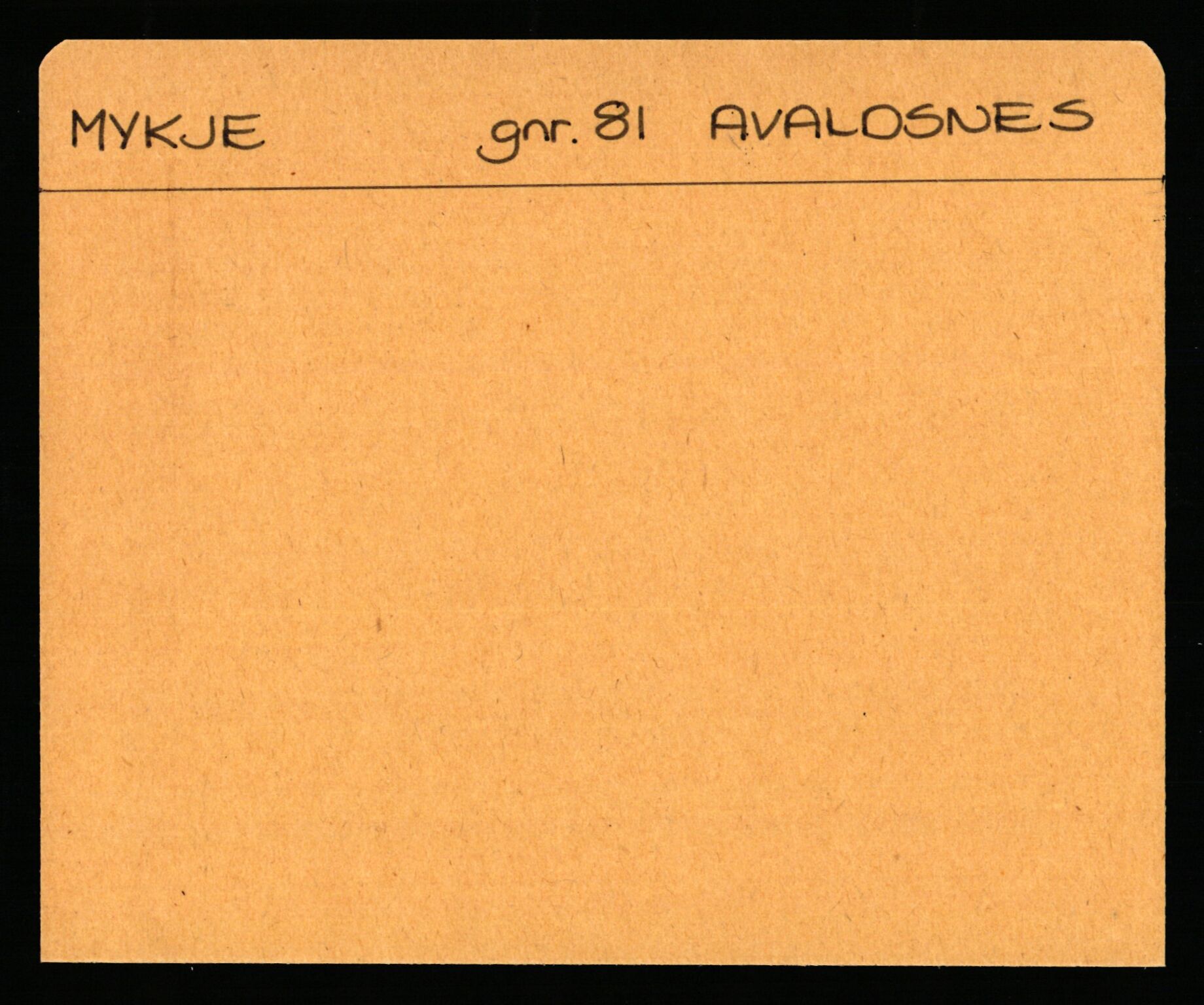 Statsarkivet i Stavanger, AV/SAST-A-101971/03/Y/Ym/L0040: Åstedskort sortert etter gårdsnavn: Mykje - Navrestad, 1600-1950