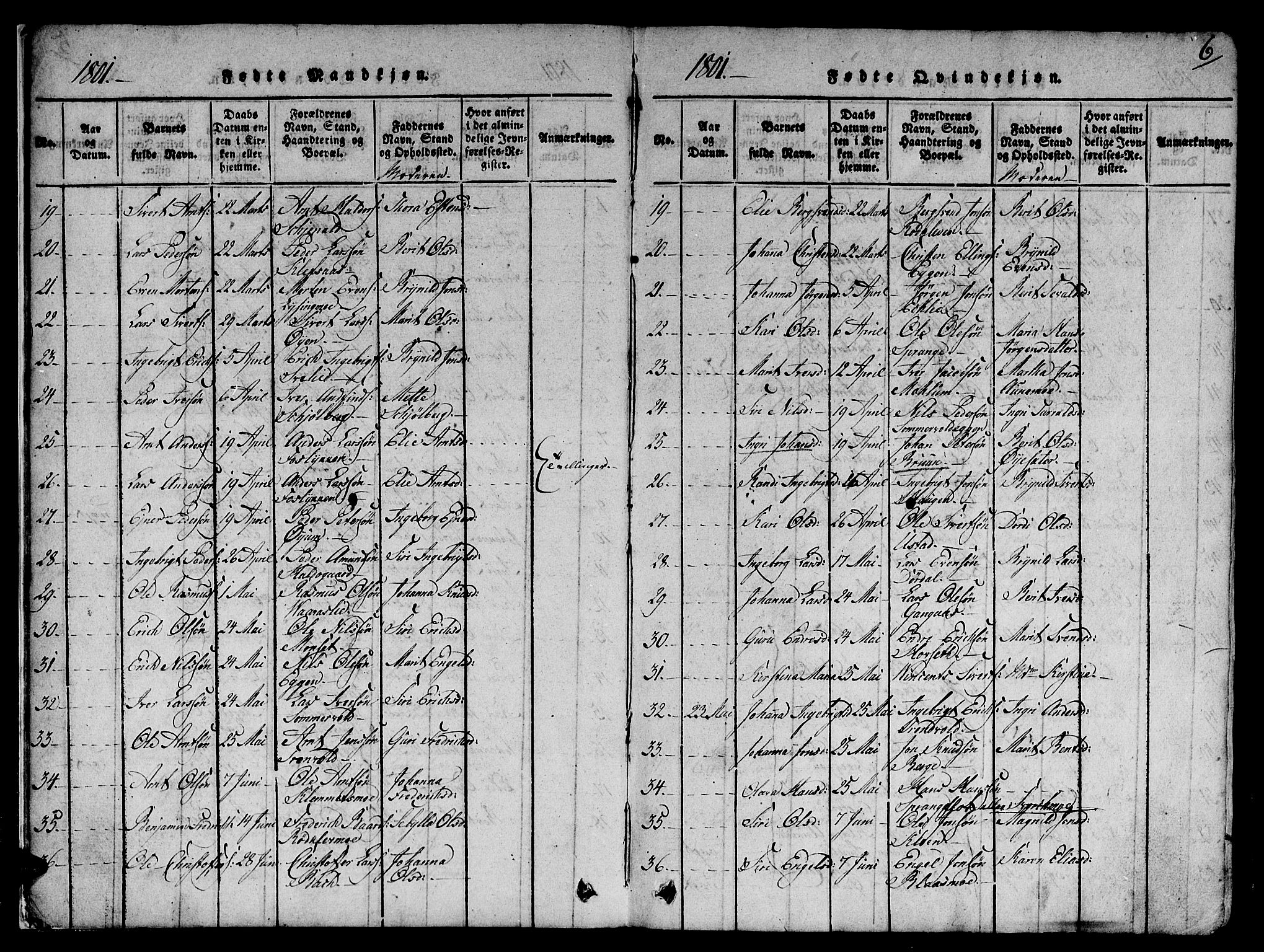 Ministerialprotokoller, klokkerbøker og fødselsregistre - Sør-Trøndelag, SAT/A-1456/668/L0803: Parish register (official) no. 668A03, 1800-1826, p. 6