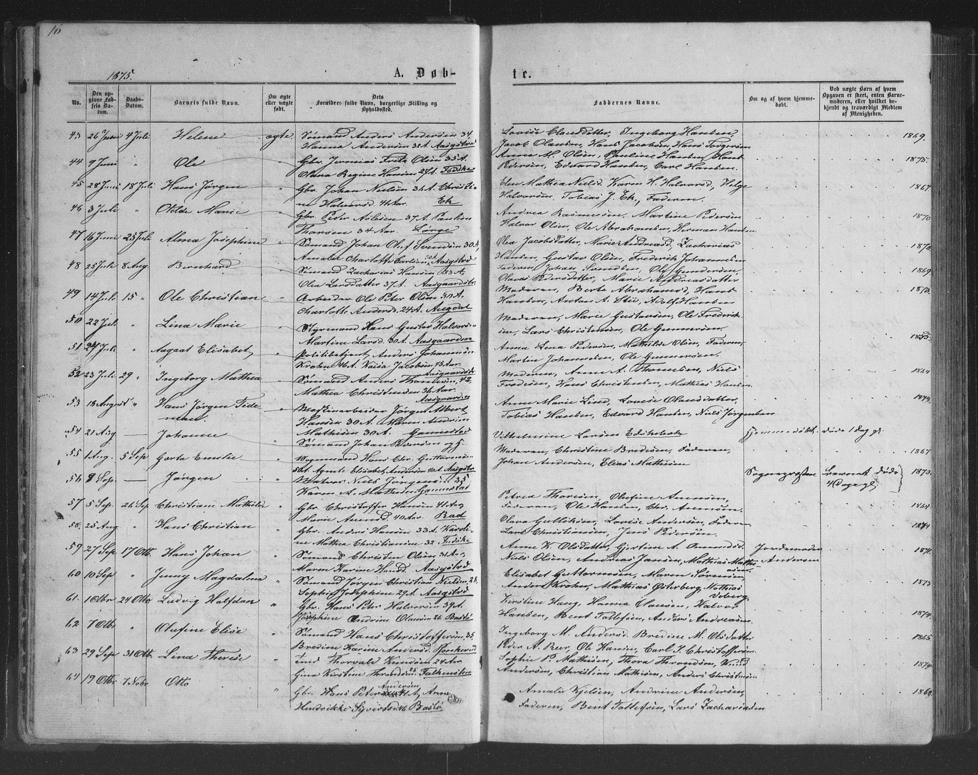 Borre kirkebøker, AV/SAKO-A-338/G/Ga/L0003: Parish register (copy) no. I 3, 1871-1892, p. 16