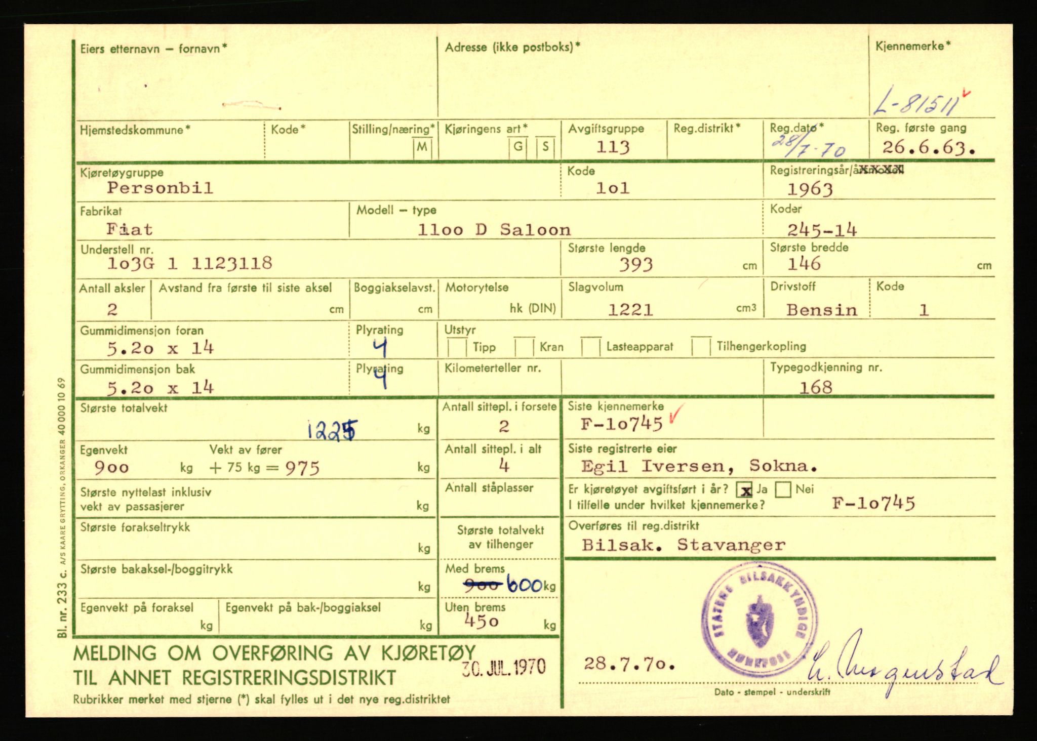 Stavanger trafikkstasjon, AV/SAST-A-101942/0/F/L0071: L-80500 - L-82199, 1930-1971, p. 1747