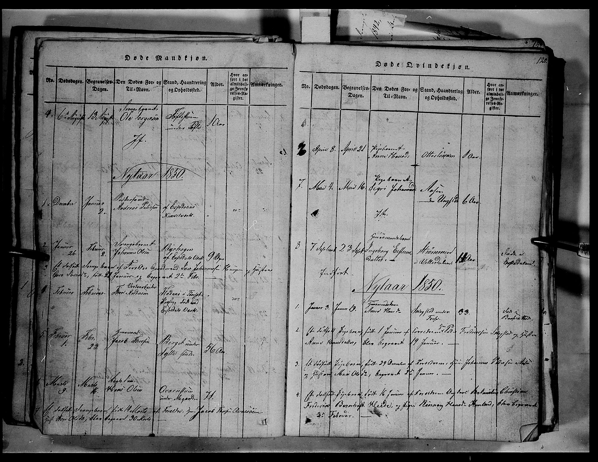 Fron prestekontor, AV/SAH-PREST-078/H/Ha/Hab/L0003: Parish register (copy) no. 3, 1816-1850, p. 120