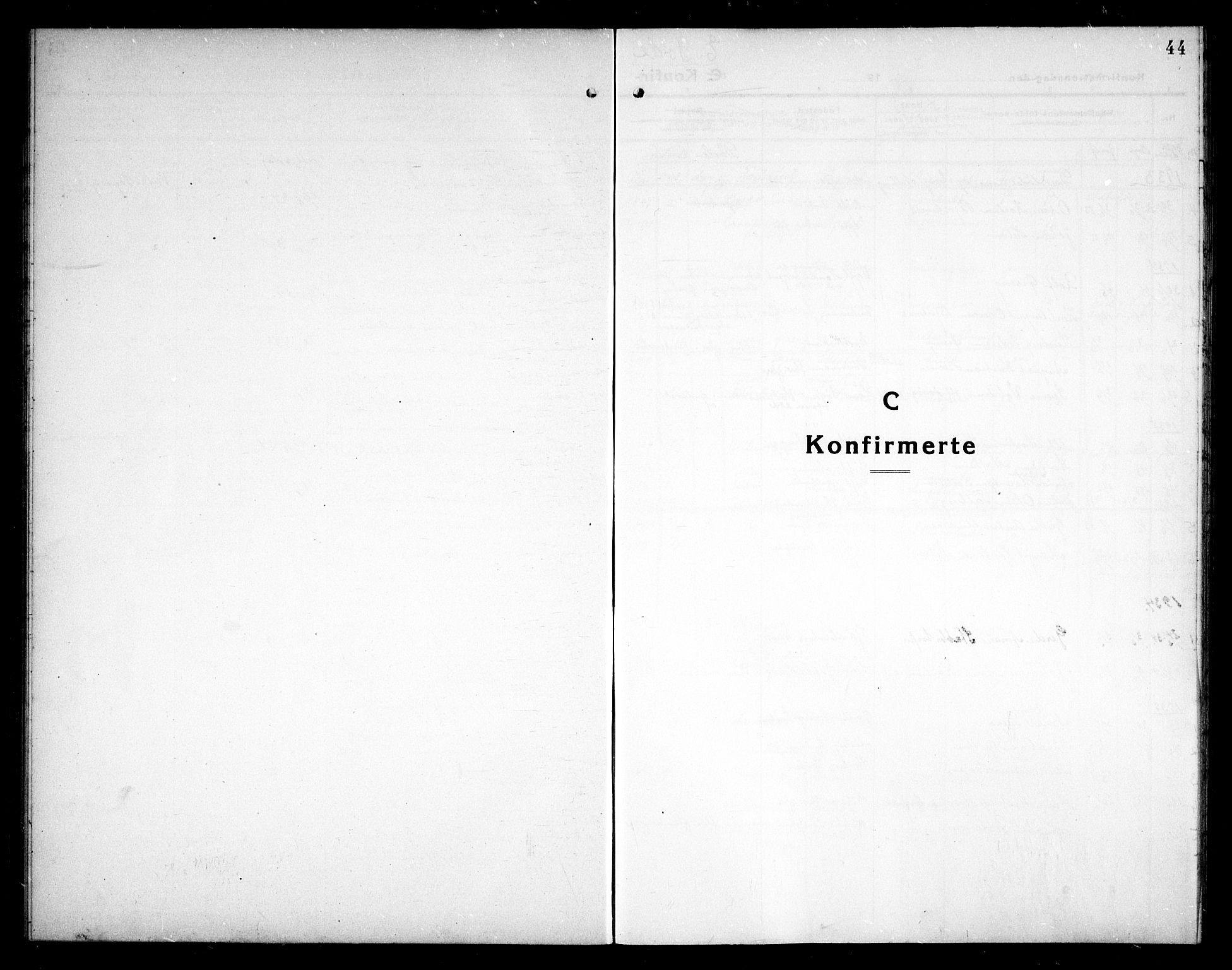 Skjeberg prestekontor Kirkebøker, AV/SAO-A-10923/G/Gb/L0002: Parish register (copy) no. II 2, 1919-1938, p. 44