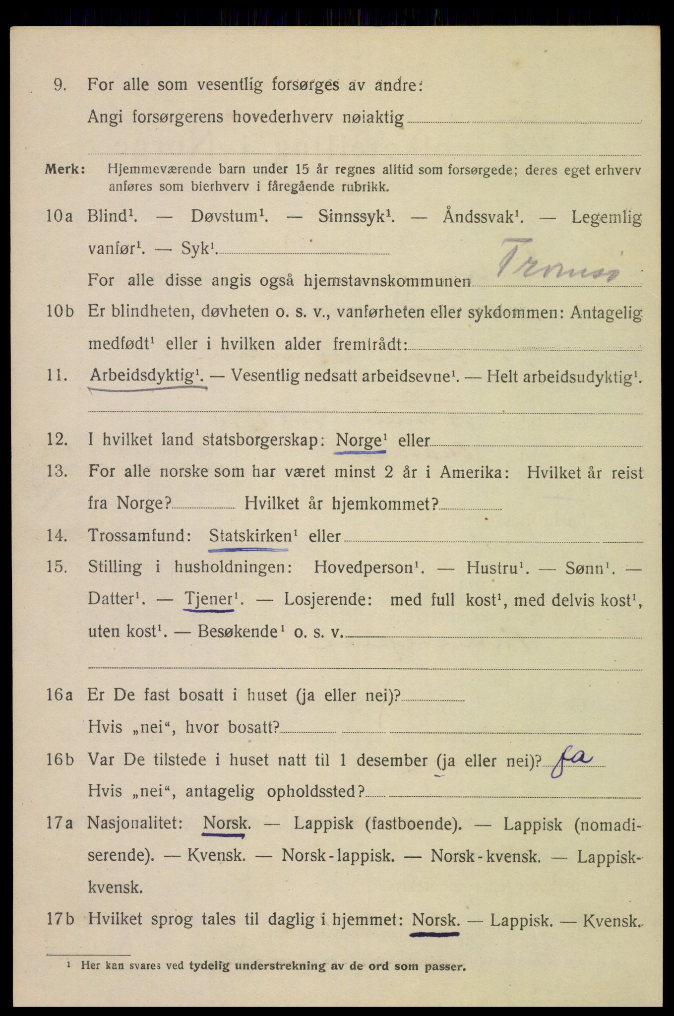 SAT, 1920 census for Svolvær, 1920, p. 2563