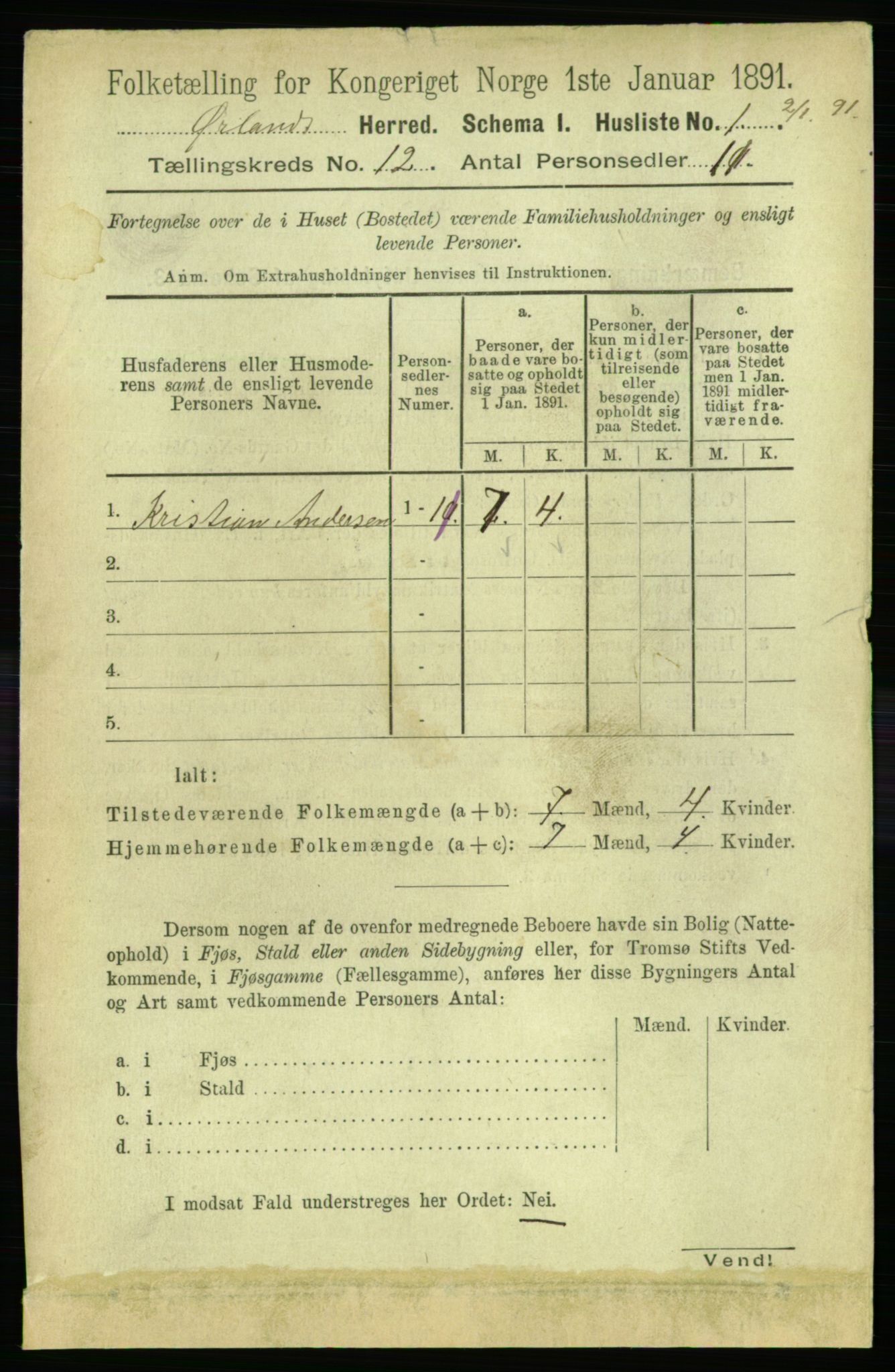 RA, 1891 census for 1621 Ørland, 1891, p. 5174