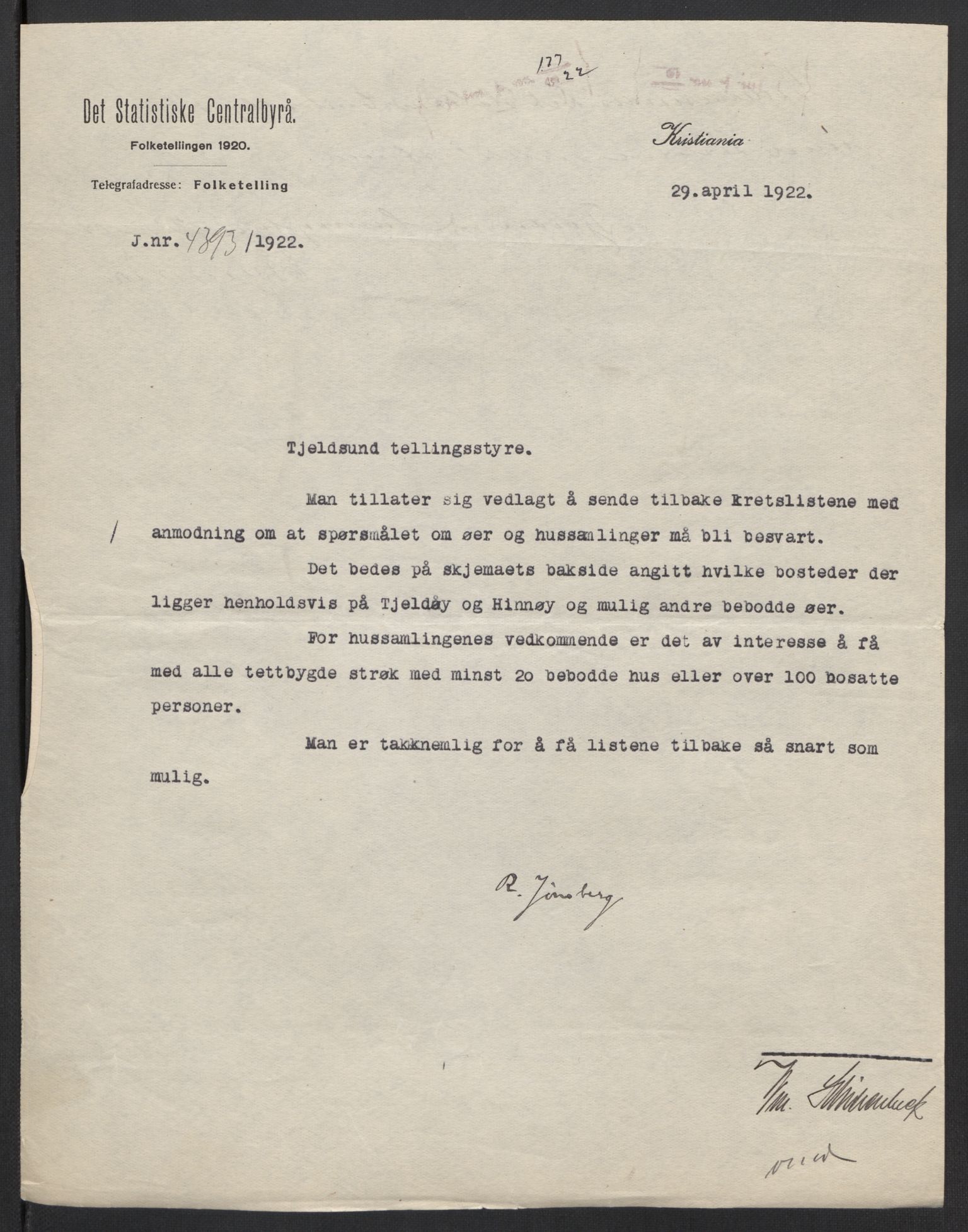 SAT, 1920 census for Tjeldsund, 1920, p. 3