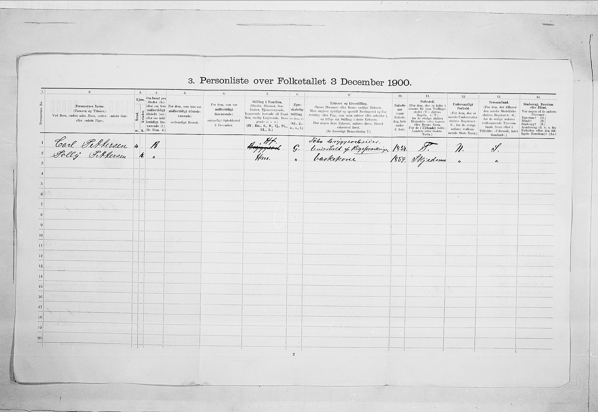 SAO, 1900 census for Kristiania, 1900, p. 108454