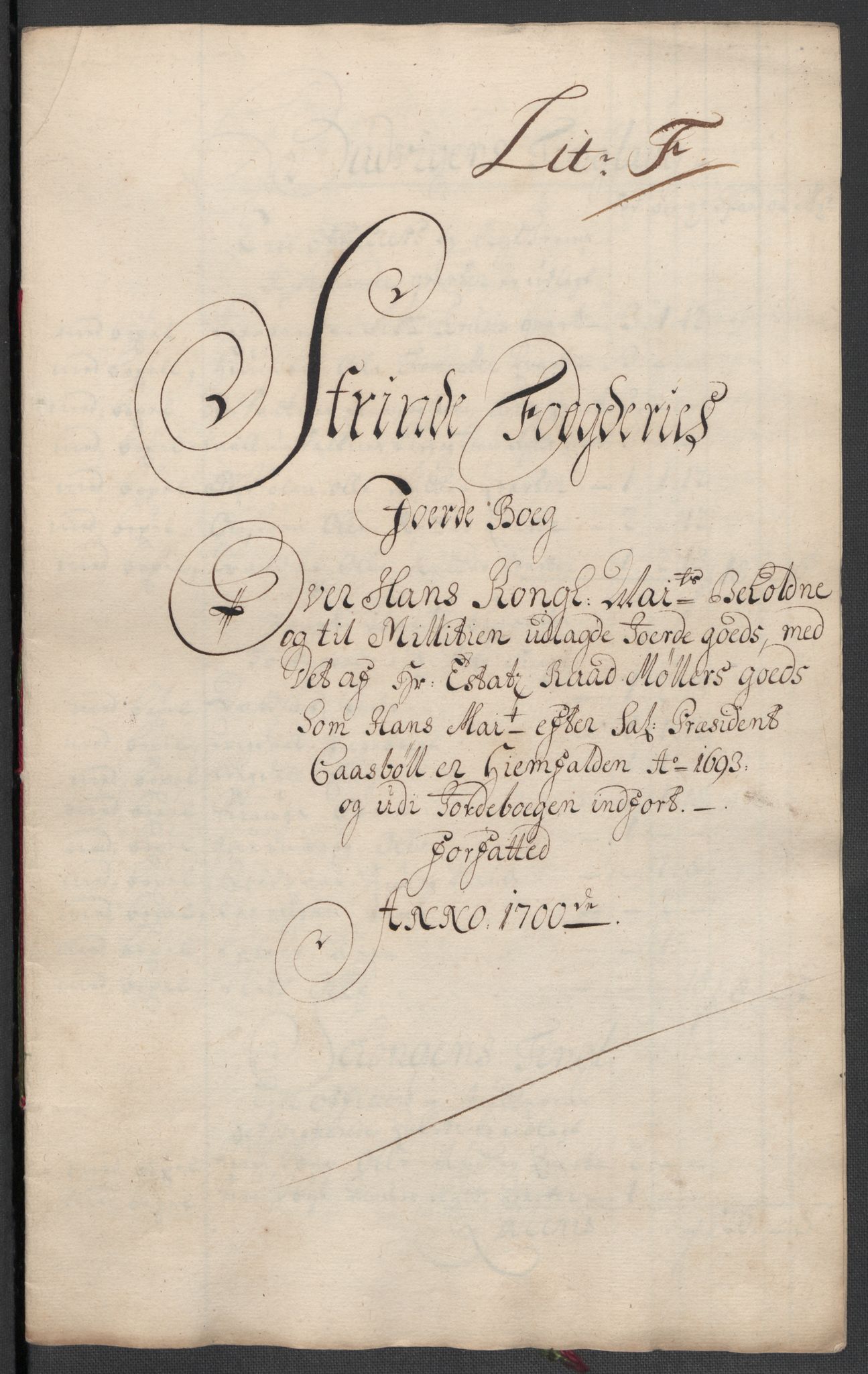 Rentekammeret inntil 1814, Reviderte regnskaper, Fogderegnskap, AV/RA-EA-4092/R61/L4107: Fogderegnskap Strinda og Selbu, 1698-1700, p. 371