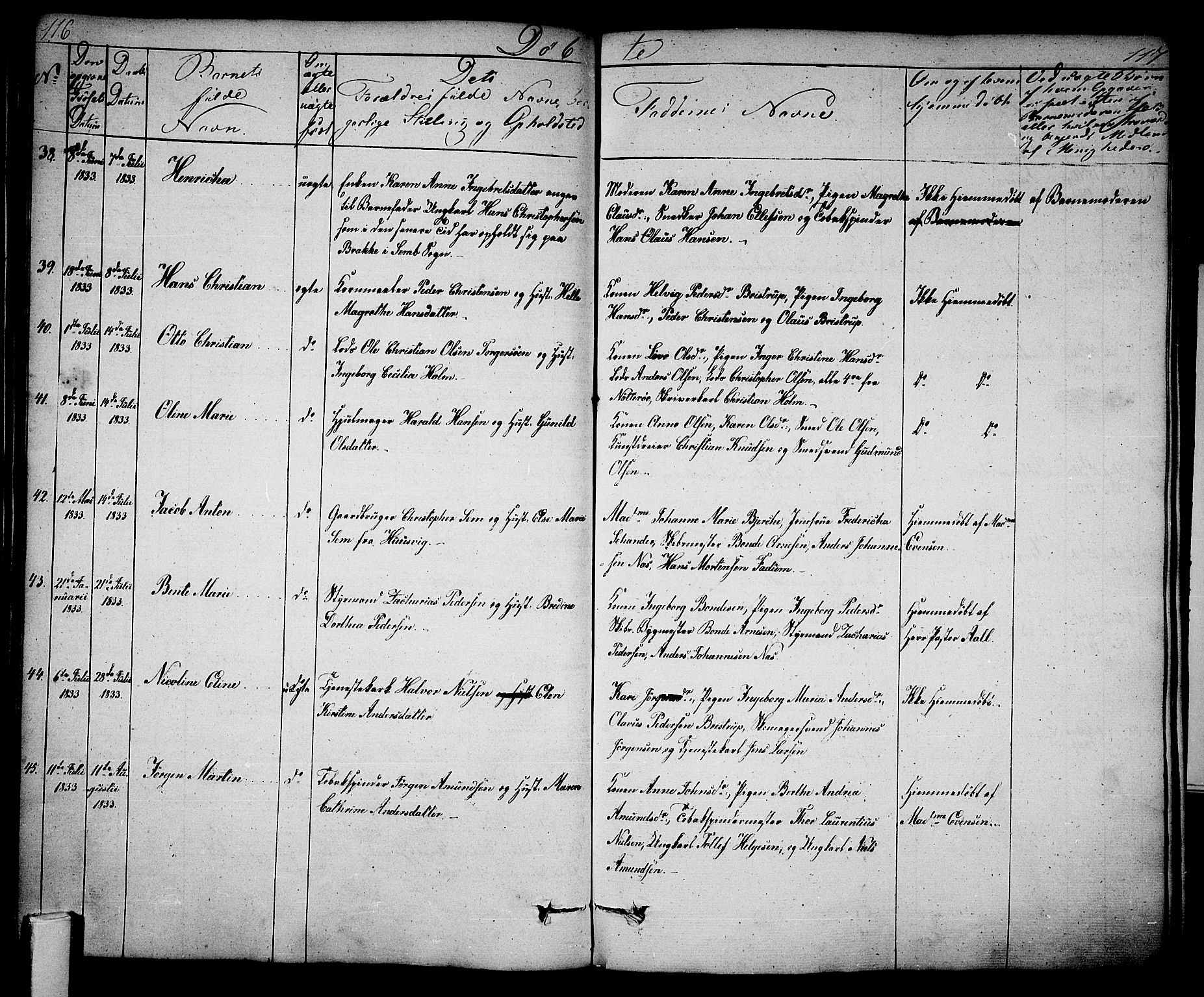 Tønsberg kirkebøker, SAKO/A-330/F/Fa/L0005: Parish register (official) no. I 5, 1827-1836, p. 116-117