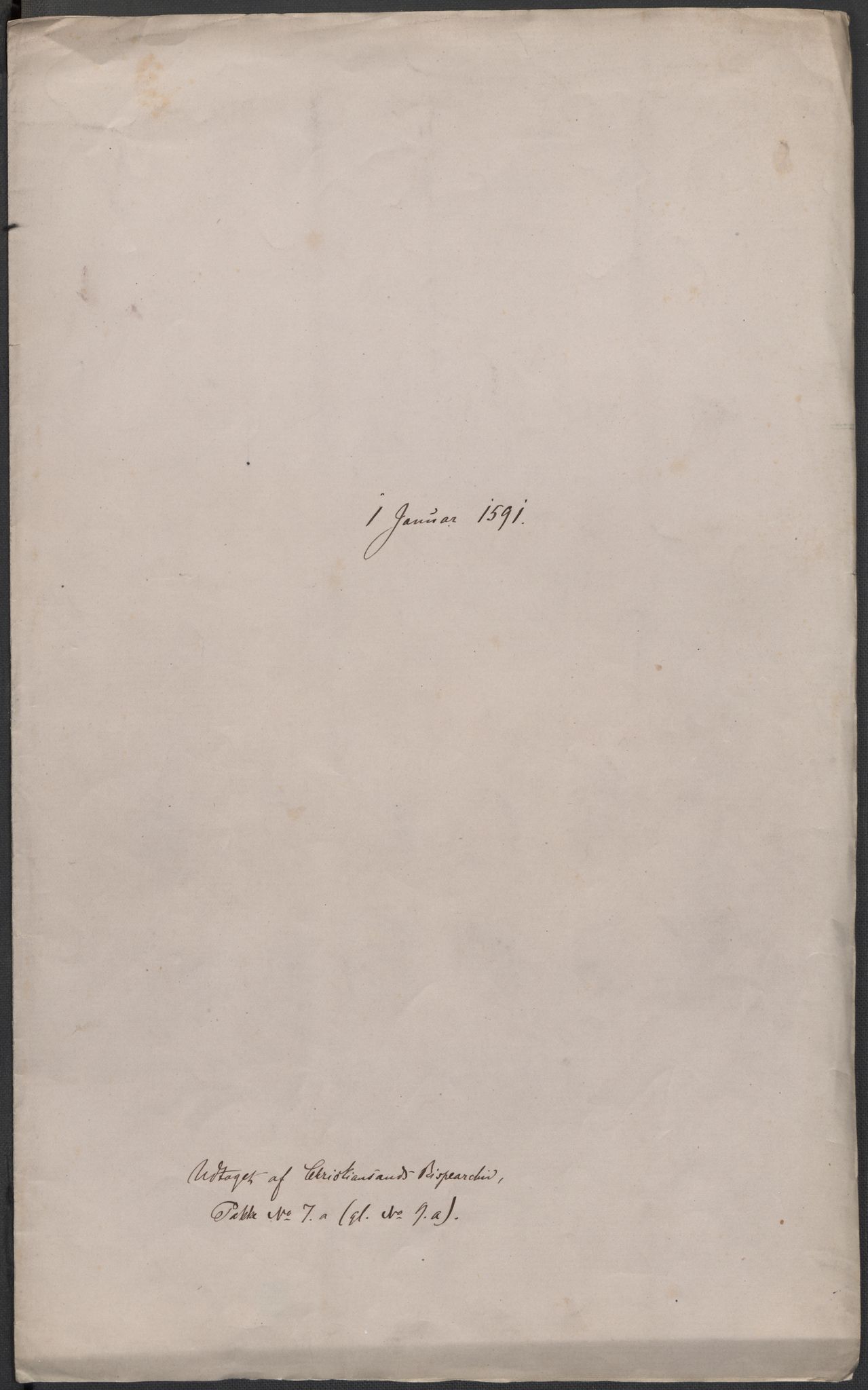 Riksarkivets diplomsamling, AV/RA-EA-5965/F02/L0093: Dokumenter, 1591, p. 2