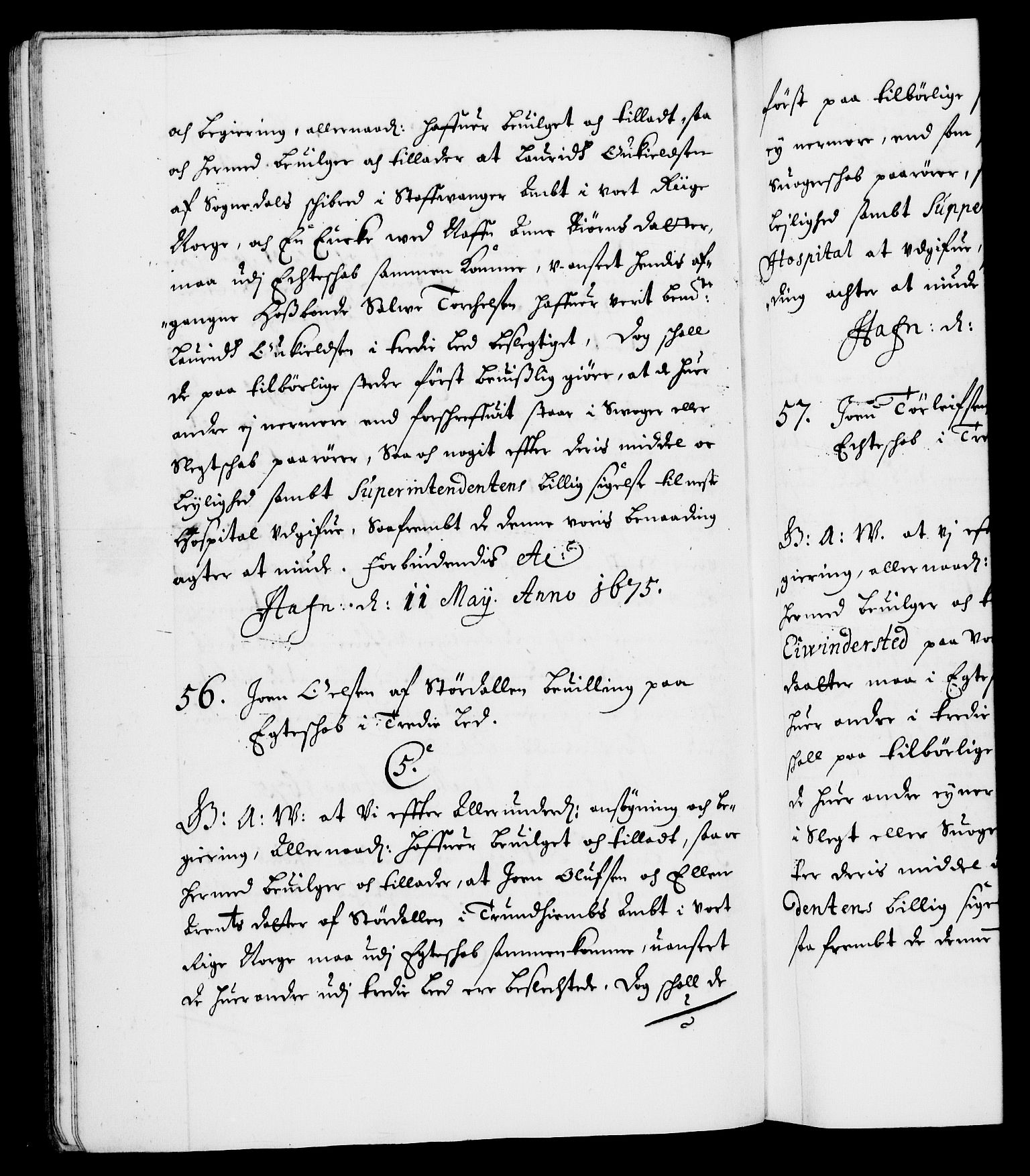 Danske Kanselli 1572-1799, RA/EA-3023/F/Fc/Fca/Fcaa/L0012: Norske registre (mikrofilm), 1674-1680, p. 130b