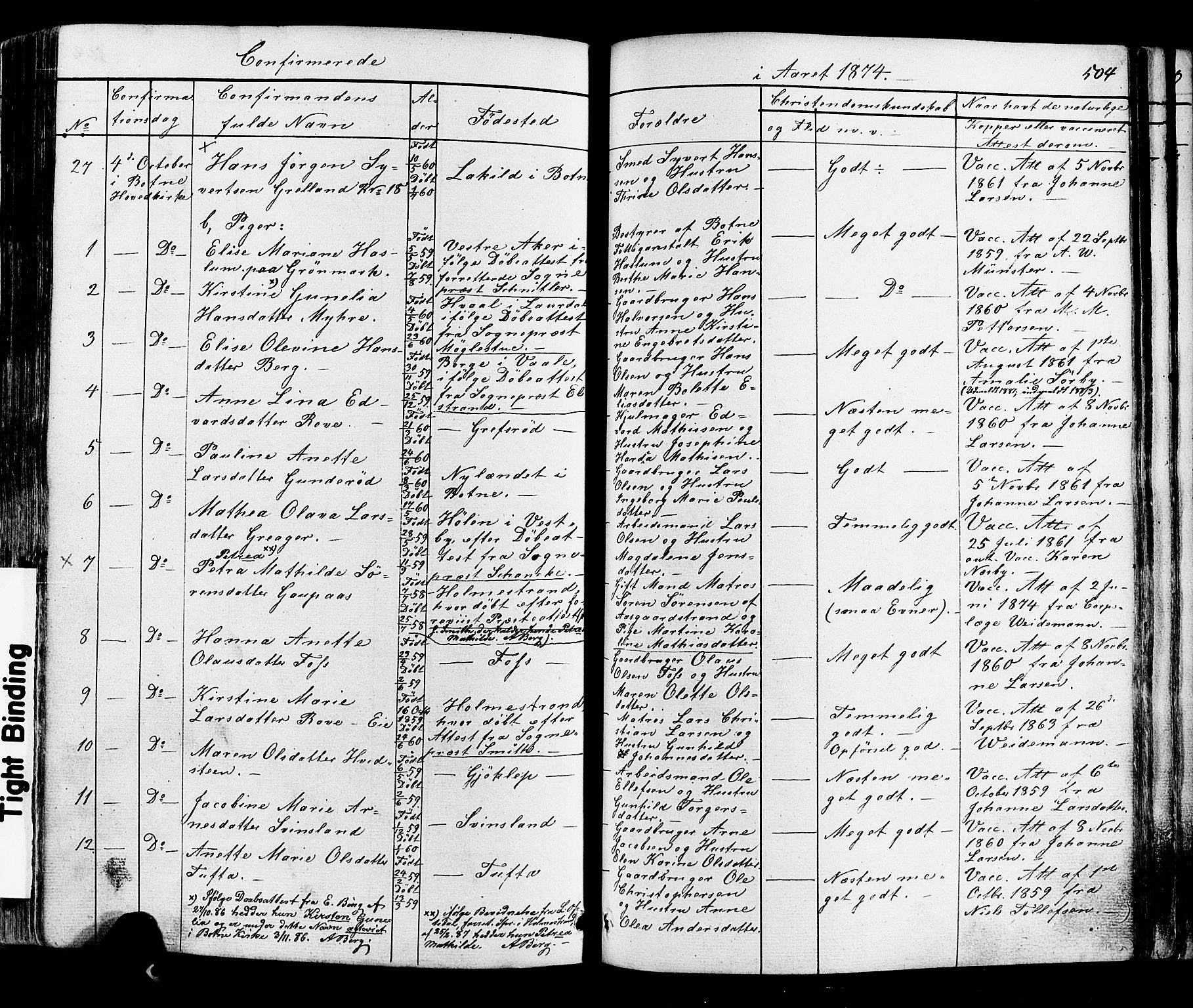 Botne kirkebøker, AV/SAKO-A-340/F/Fa/L0006: Parish register (official) no. I 6, 1836-1877, p. 504