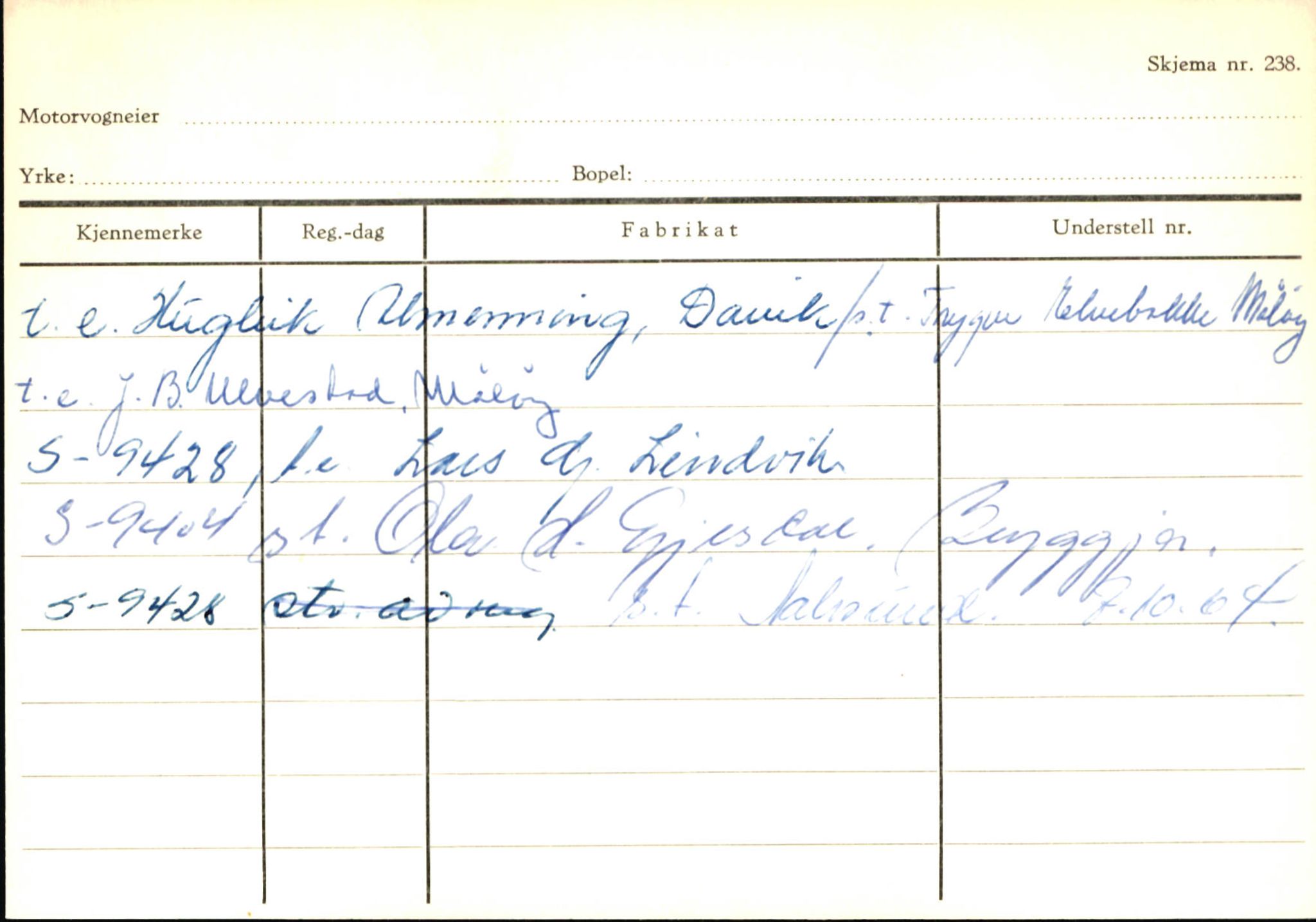 Statens vegvesen, Sogn og Fjordane vegkontor, SAB/A-5301/4/F/L0145: Registerkort Vågsøy S-Å. Årdal I-P, 1945-1975, p. 408