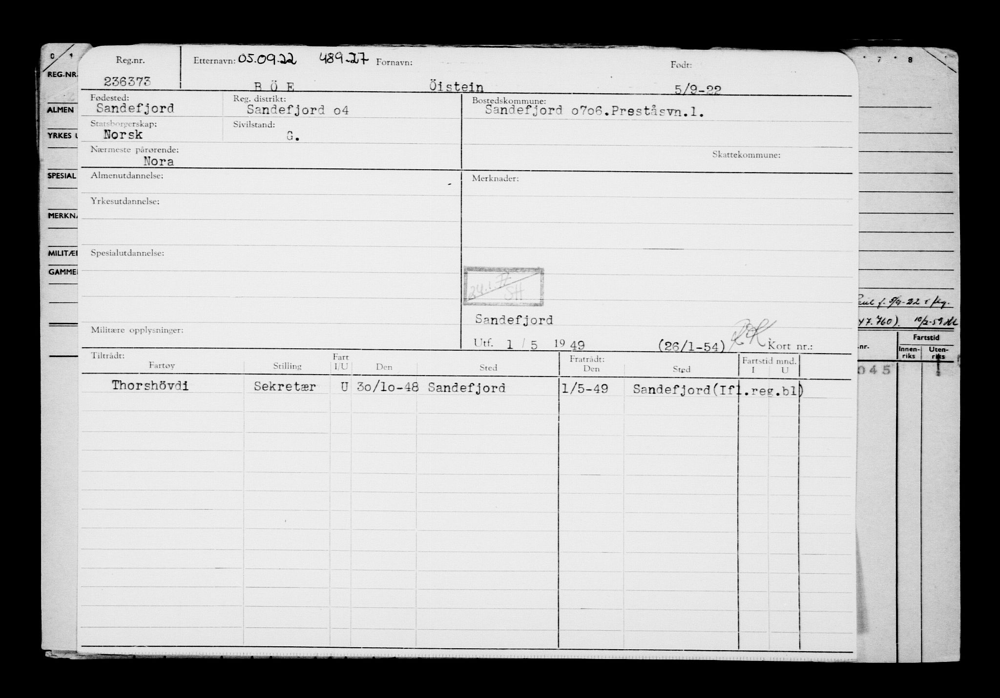 Direktoratet for sjømenn, AV/RA-S-3545/G/Gb/L0210: Hovedkort, 1922, p. 382